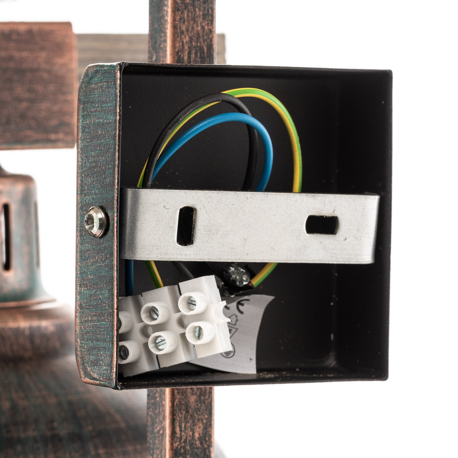 B-Ware Hakon Wandleuchte Lampe Wandlampe Rostbraun Holz Natur E27 Austauschbar Dimmbar - 5907565990553