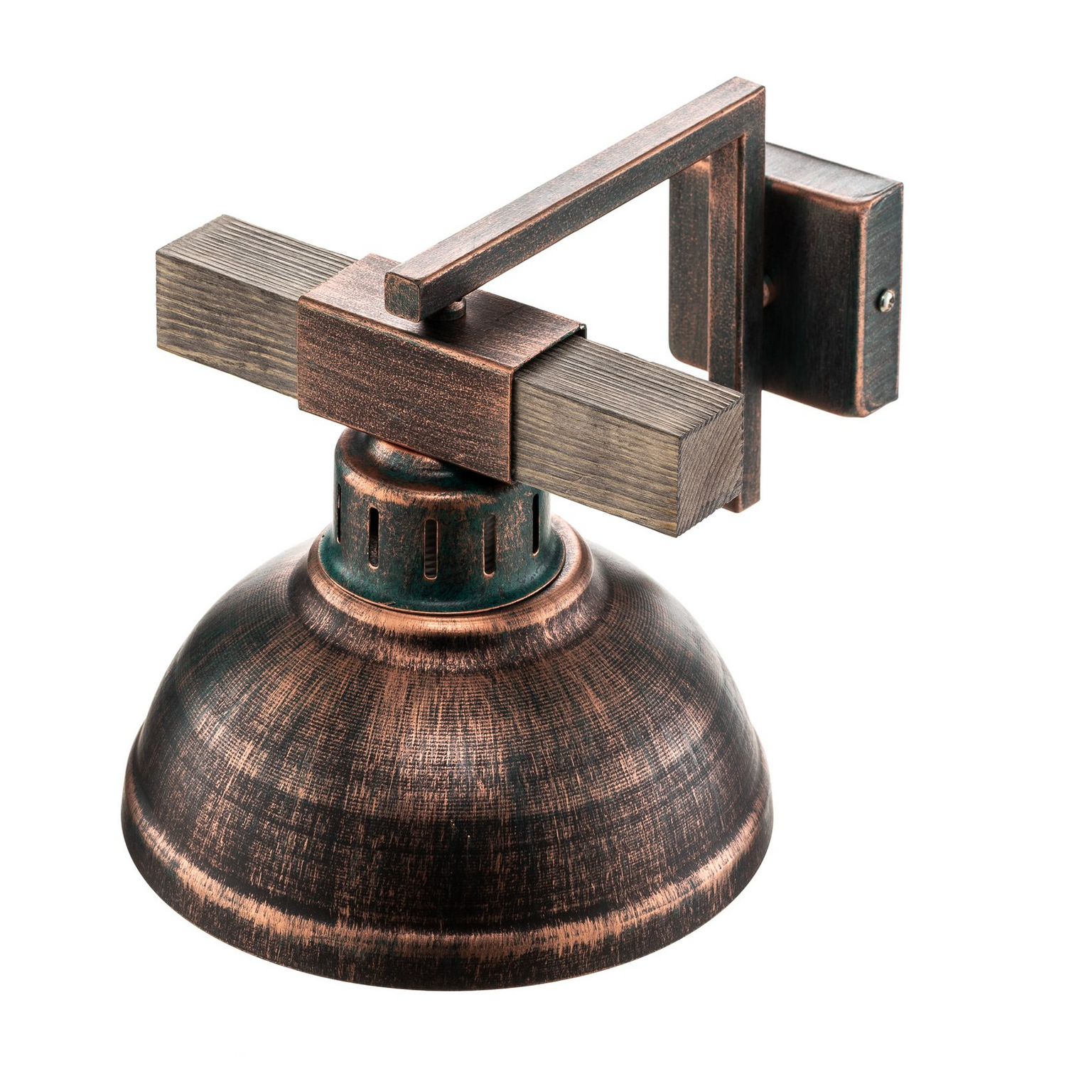 B-Ware Hakon Wandleuchte Lampe Wandlampe Rostbraun Holz Natur E27 Austauschbar Dimmbar - 5907565990553