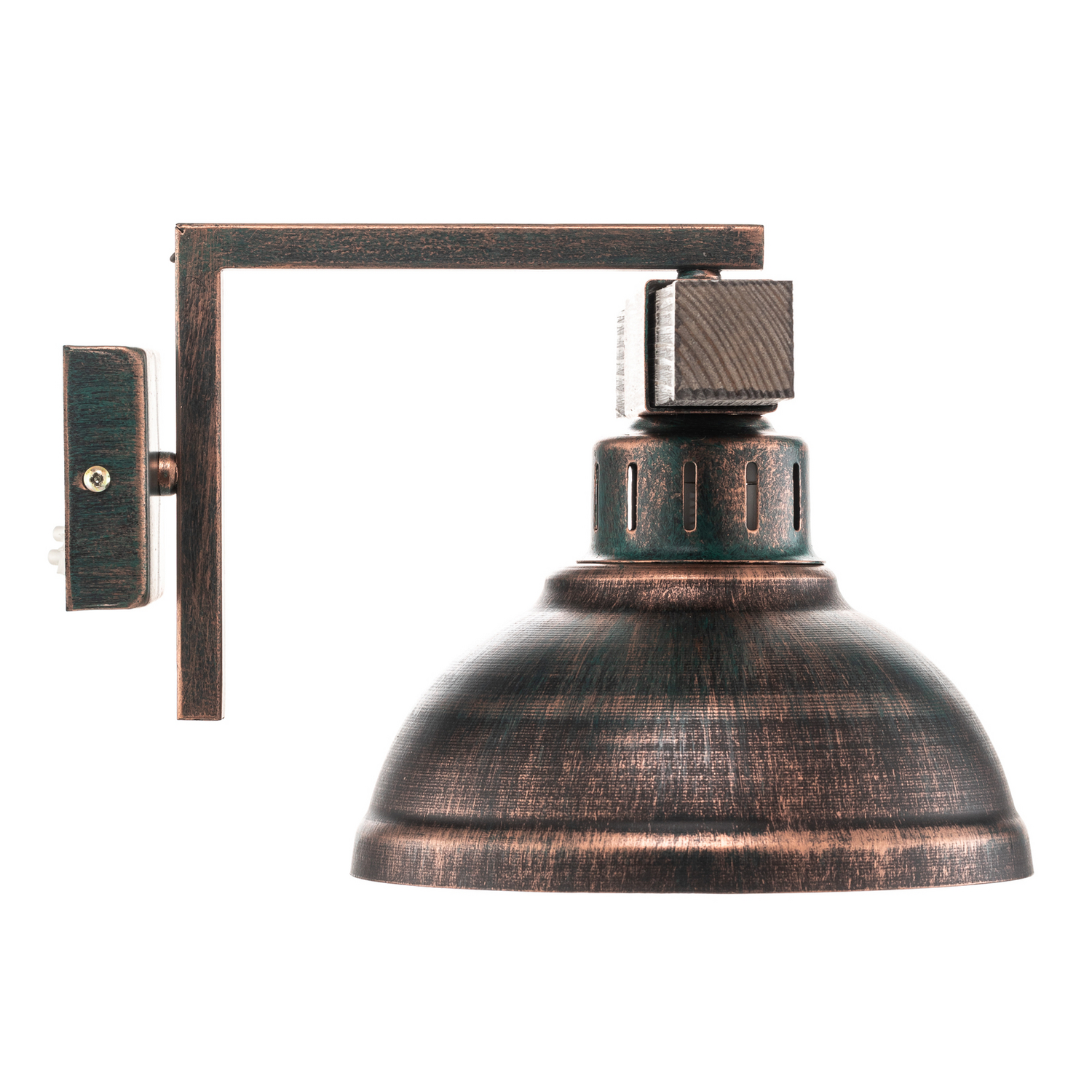 B-Ware Hakon Wandleuchte Lampe Wandlampe Rostbraun Holz Natur E27 Austauschbar Dimmbar - 5907565990553