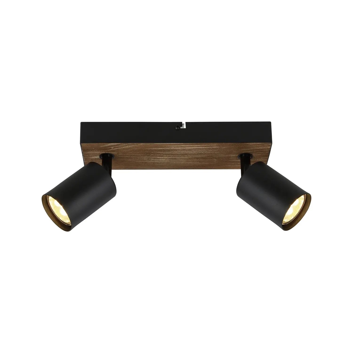 B-Ware Jello Wandleuchte Wandlampe Holzleuchte Schwarz Holz Zweiflammig Beleuchtung - 4004353428388