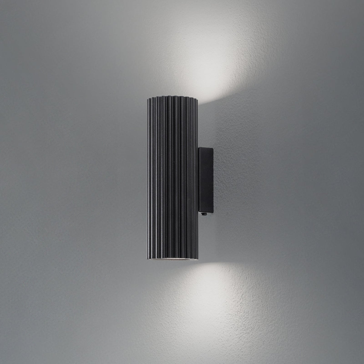 Wandleuchte Karbon Wandlampe Aluminium Schwarz 2-flammig dimmbar 20 cm GU10 LED - 5907073023965