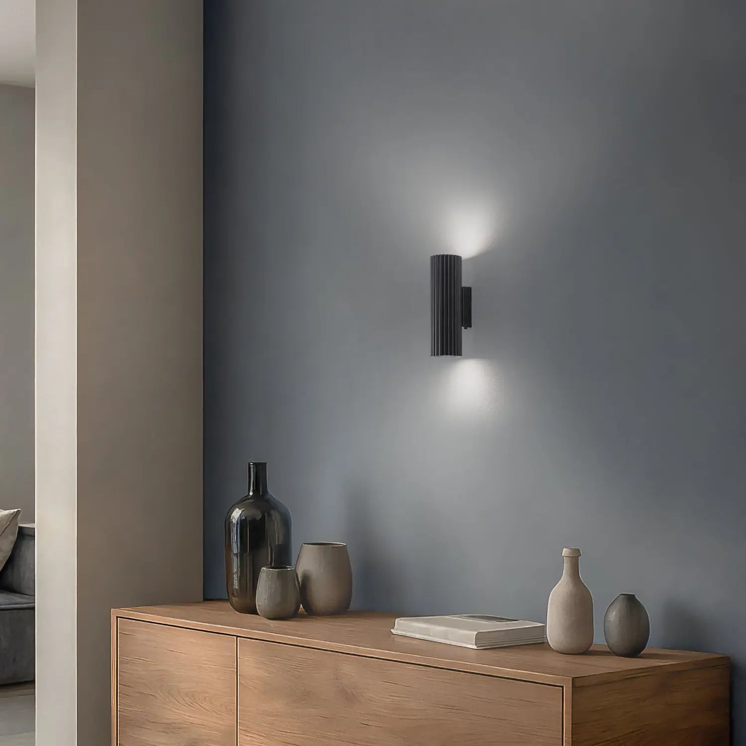 B-Ware Wandleuchte Karbon Wandlampe Aluminium Schwarz 2 Flammig Dimmbar 20 Cm Gu10 Led - 5907073023965