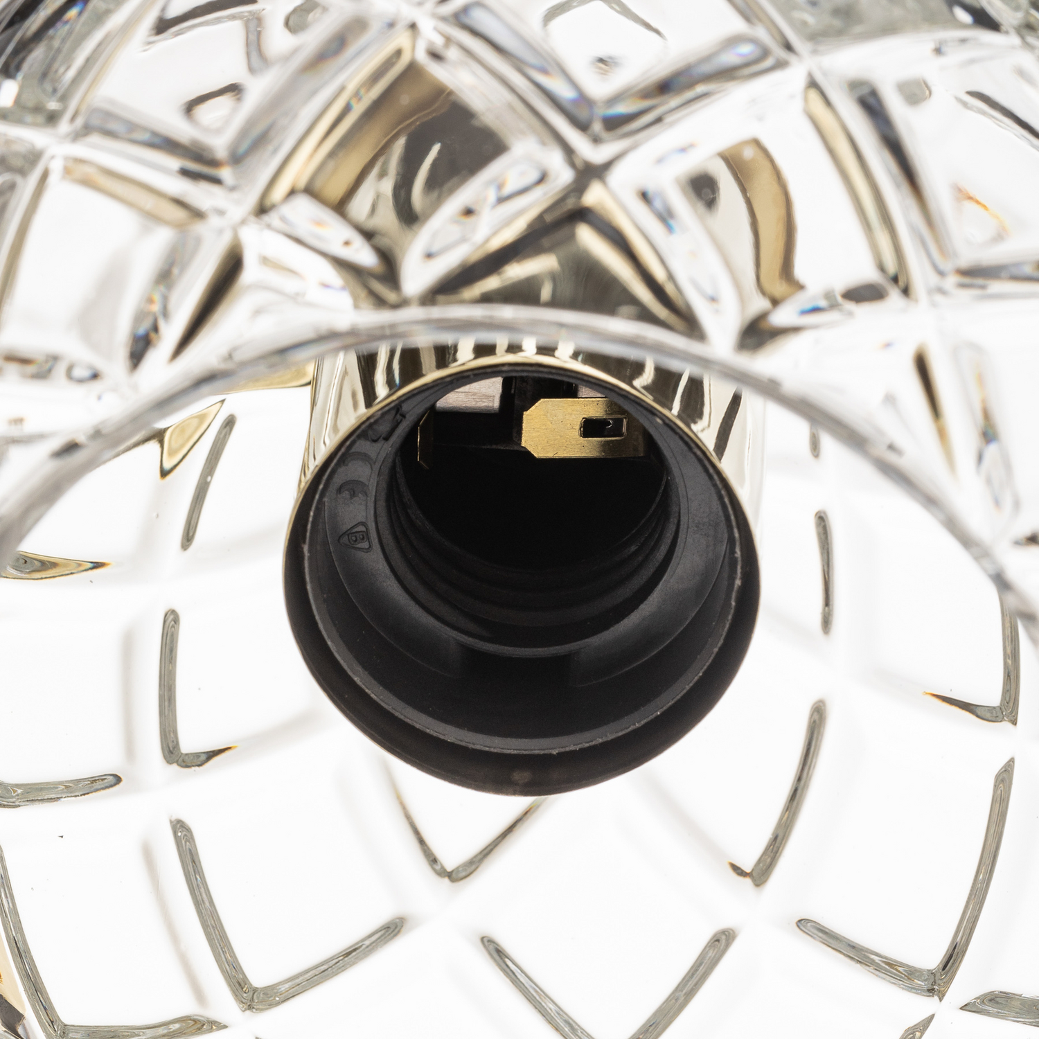 Wandleuchte Lampe Odel Glas Messing Transparent E27 Leuchte Siehe Text/Foto B-Ware - 5902553216462