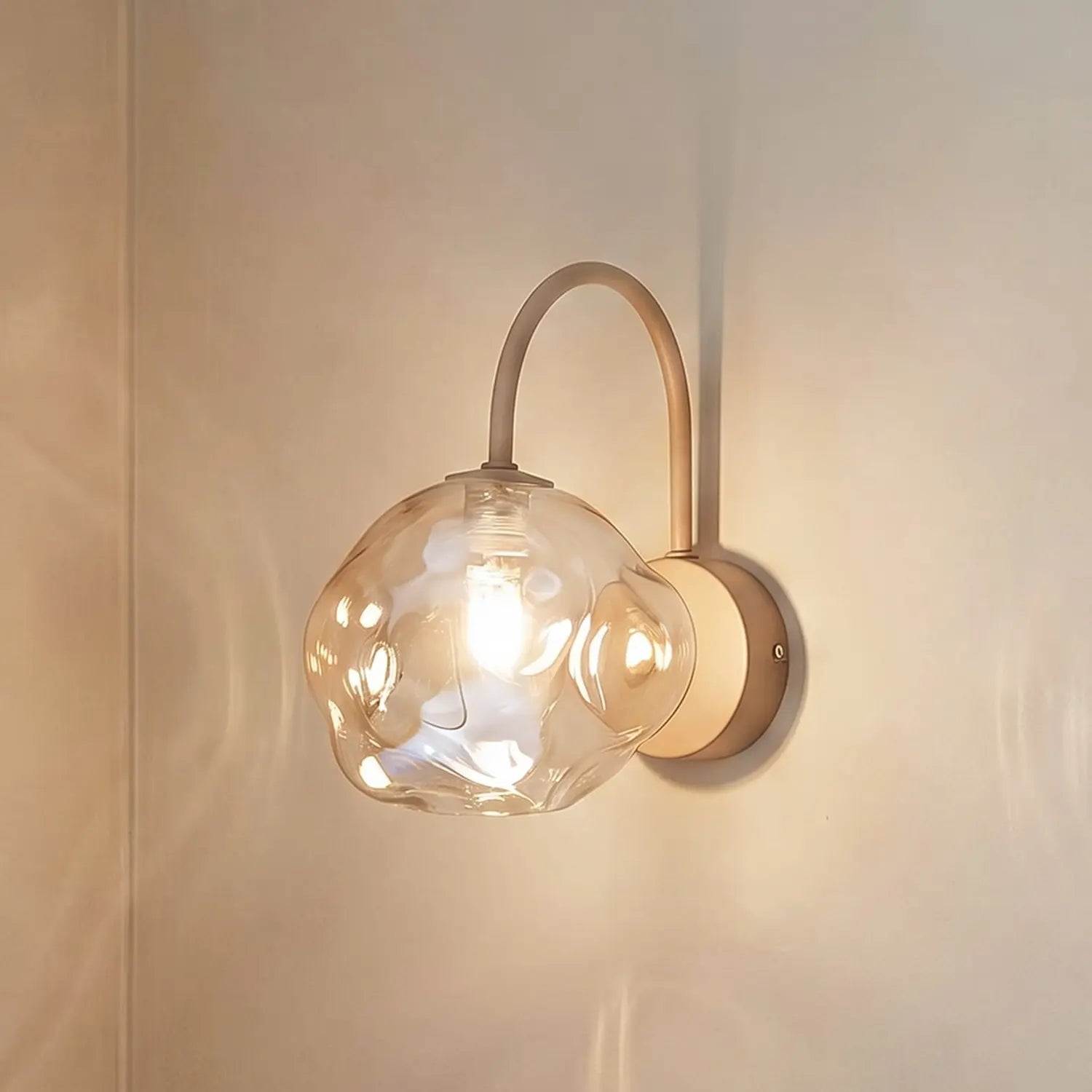 B-Ware Wandleuchte Wandlampe Lava Glas Beige Leuchte Lampe Led G9 Beleuchtung 189 - 5906135111527