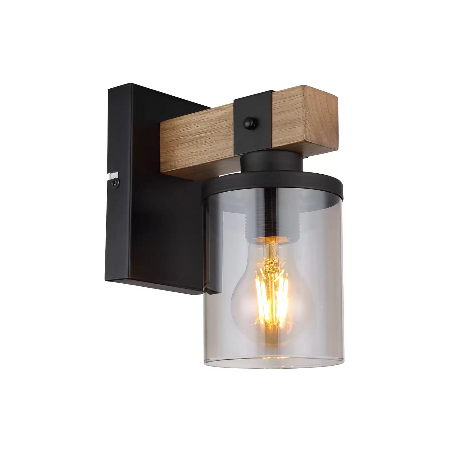 Globo Wandleuchte Lila Mit Holz Ausleger Und Glasschirm Siehe Text/Foto B-Ware - 9007371440719