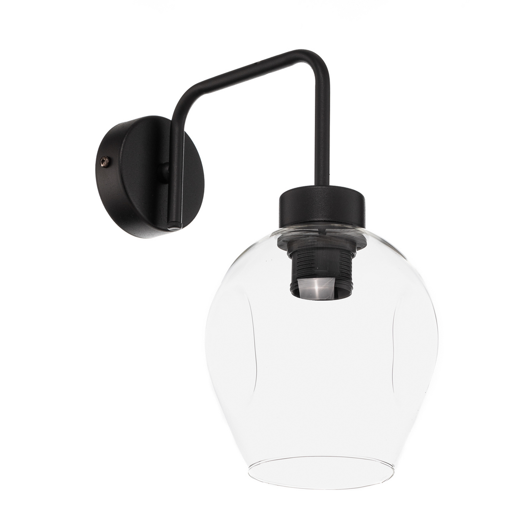 Wandleuchte Lukka Wandlampe Leuchte Beleuchtung Einflammig Schwarz Klar Lampe B-Ware - 5901738923140