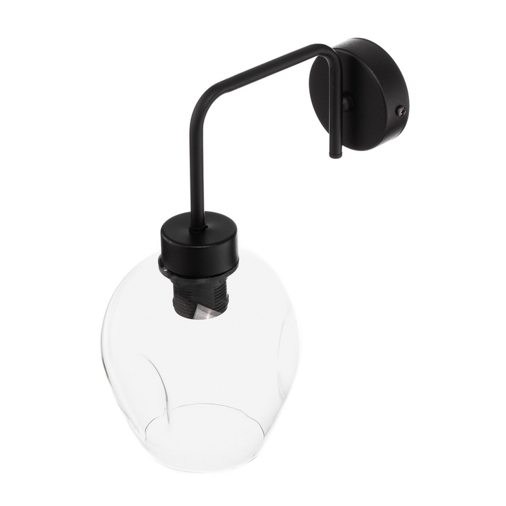 Wandleuchte Lukka Wandlampe Leuchte Beleuchtung Einflammig Schwarz Klar Lampe B-Ware - 5901738923140