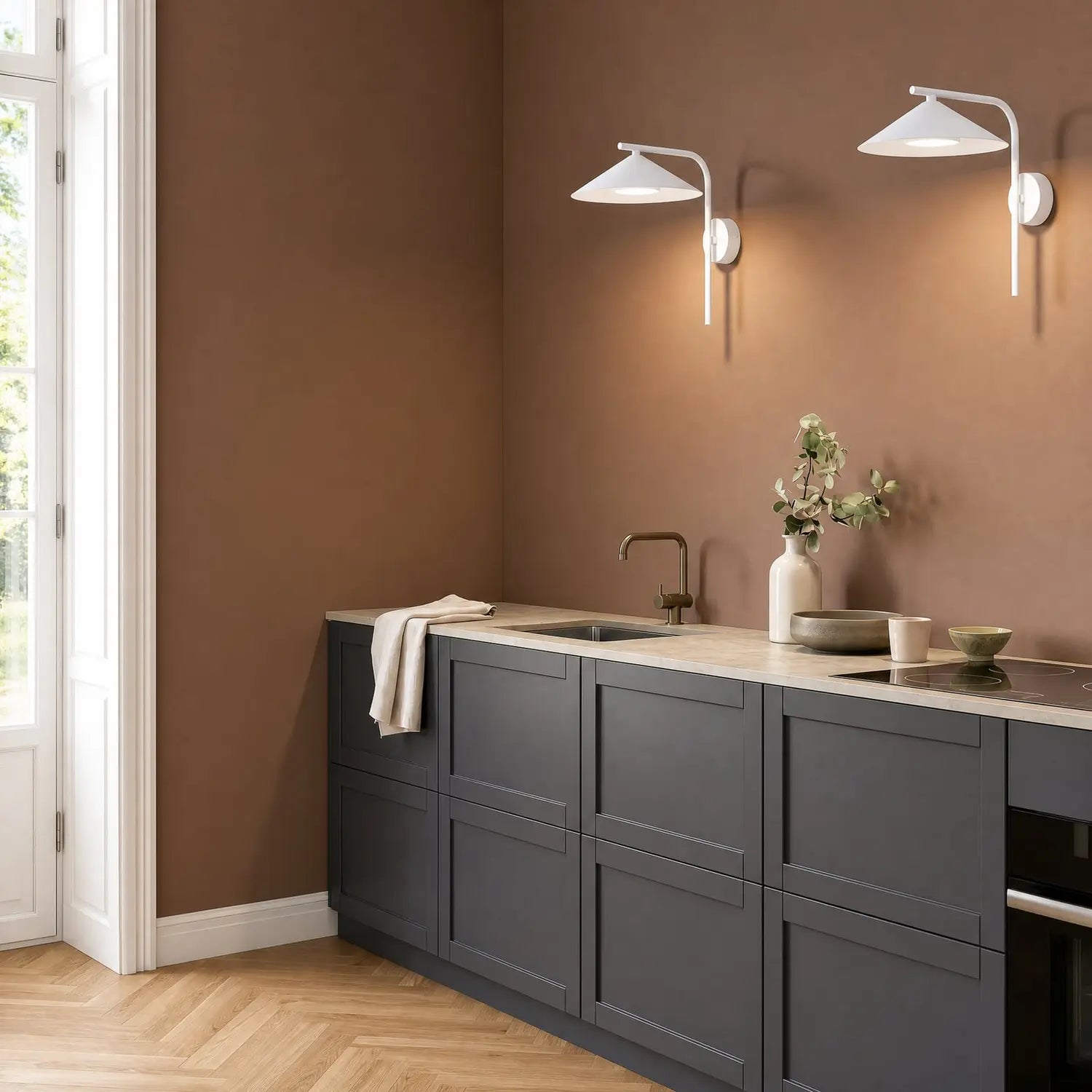B-Ware Lume Wandleuchte Wandlampe Lume S Metall Greige Gx53 Wohnzimmer Flur Esszim305 - 5906135113231