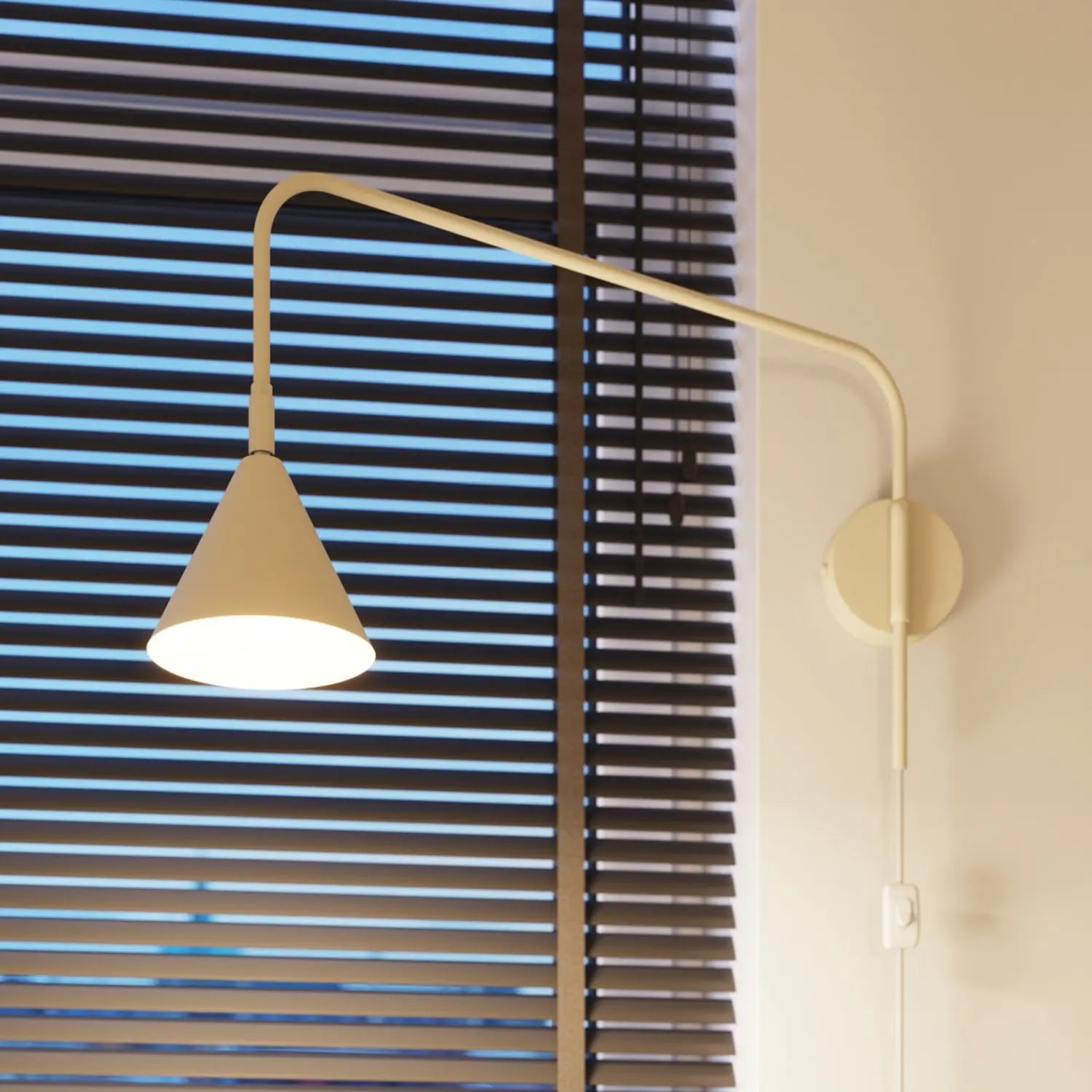 B-Ware Wandleuchte Wandlampe Lys Beige Stahl Stecker E14 Led Skandinavisch ø 14 Cm - 5907073081279