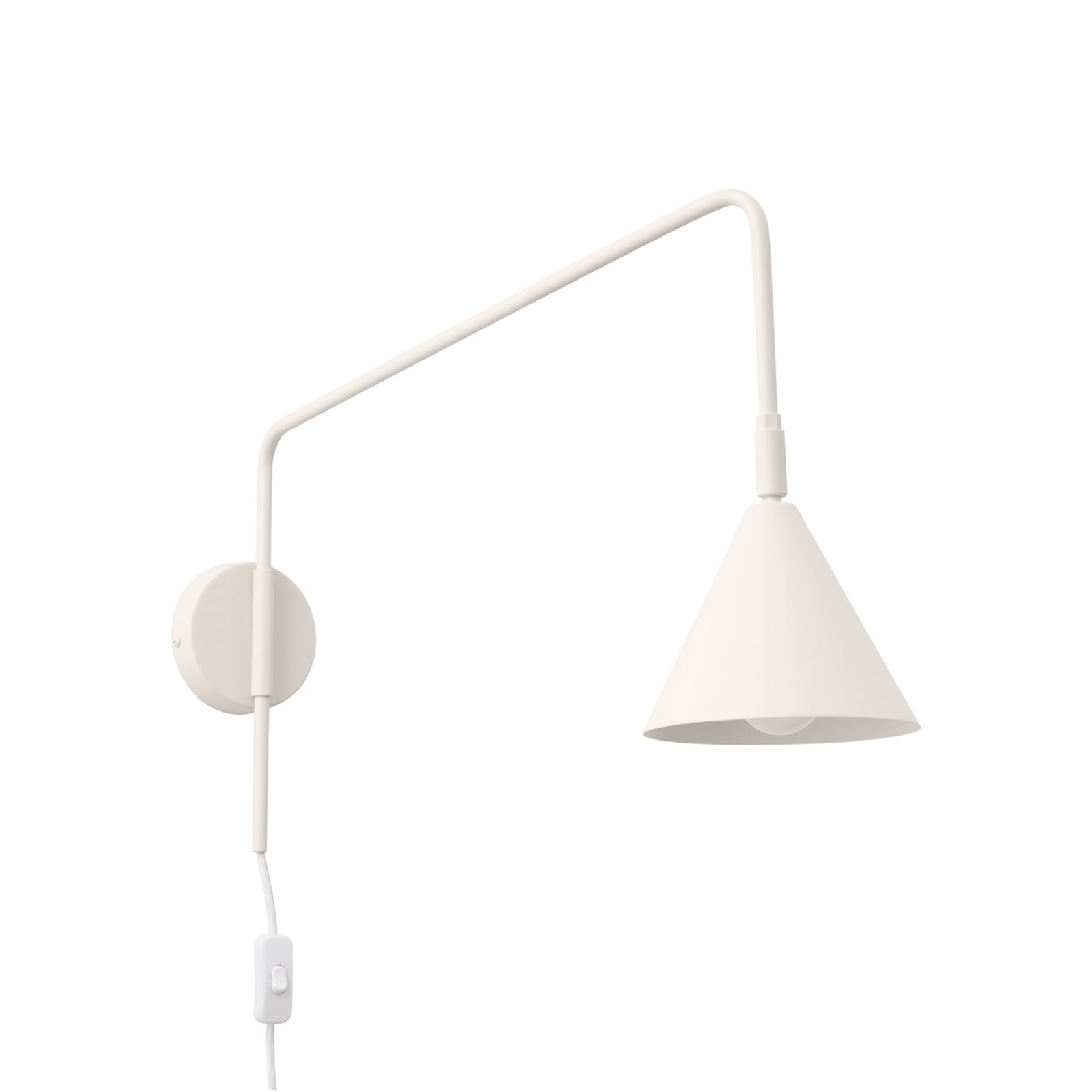 Wandleuchte Wandlampe LYS Beige Stahl Stecker E14 LED Skandinavisch Ø 14 cm - 5907073081279