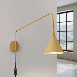 B-Ware Wandleuchte Wandlampe Lys Goldfarben Stahl E14 Led Stecker Schalter Kabel Lampe
