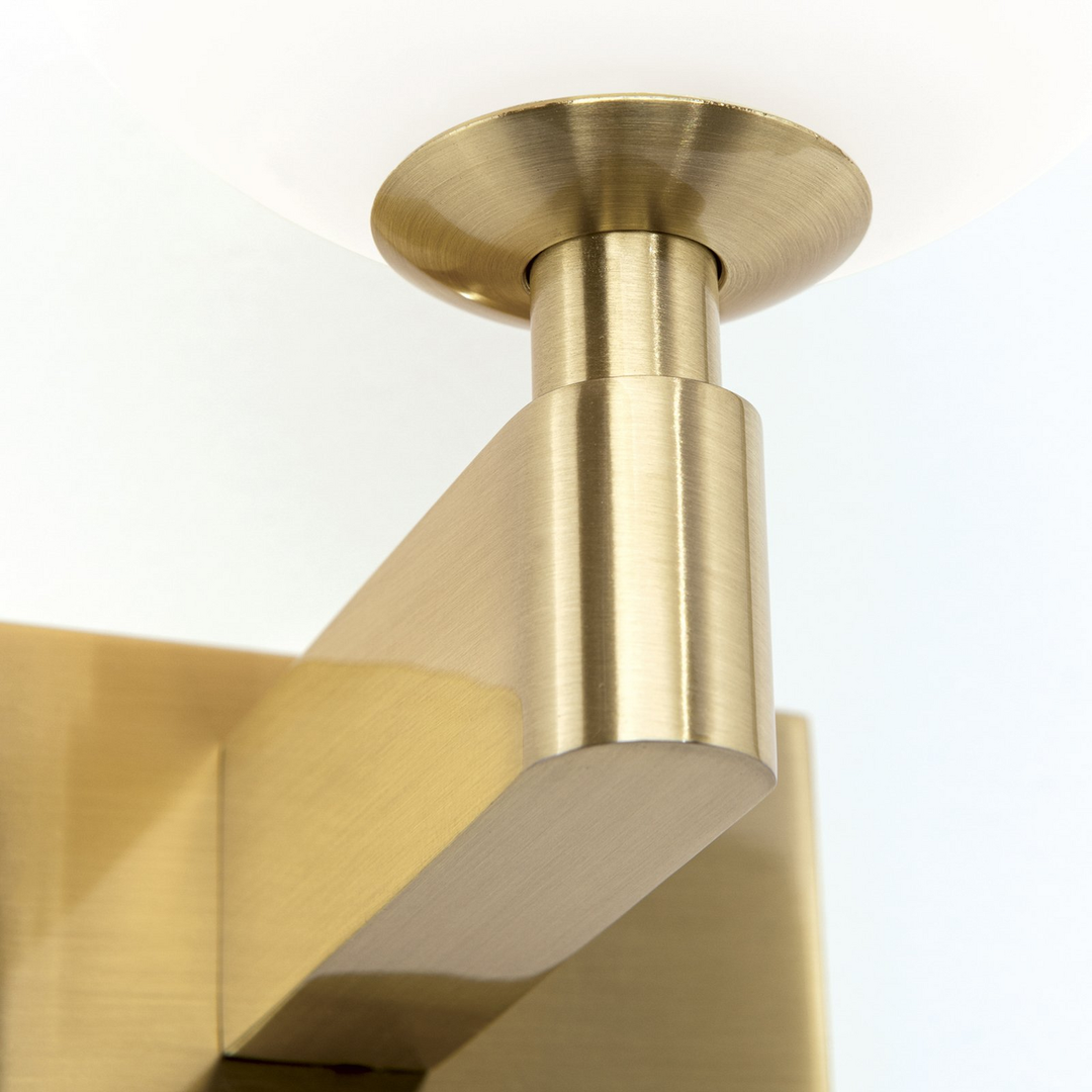 Orion Wandleuchte Mara Wandlampe Wandlicht Messingfarben Glas 17,5cm Deko Ip44   B-Ware - 9003090277209