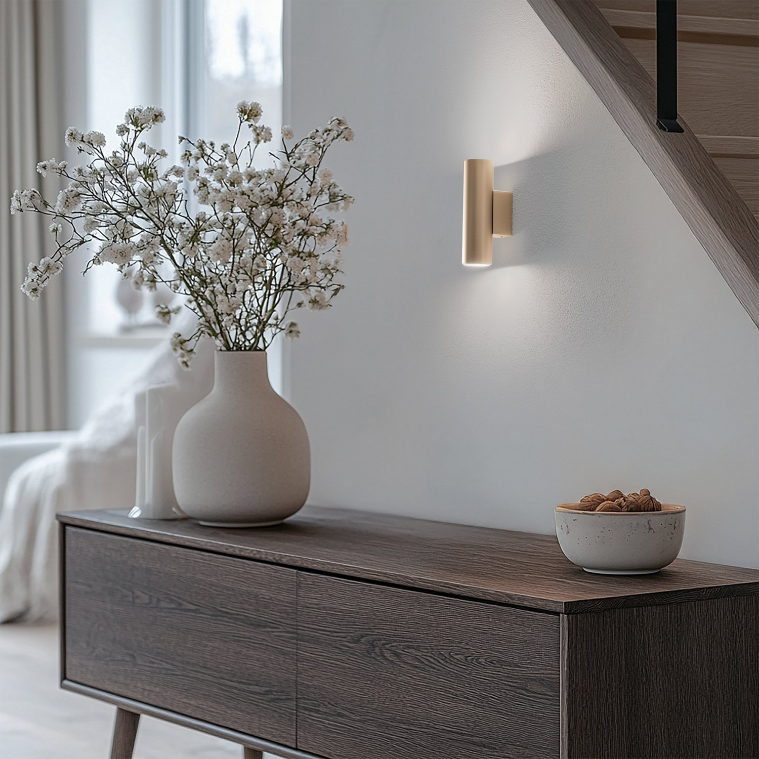 B-Ware Marion Wandleuchte Lampe Gu10 Gold Stahl Höhe 18 Cm - 5902553238419