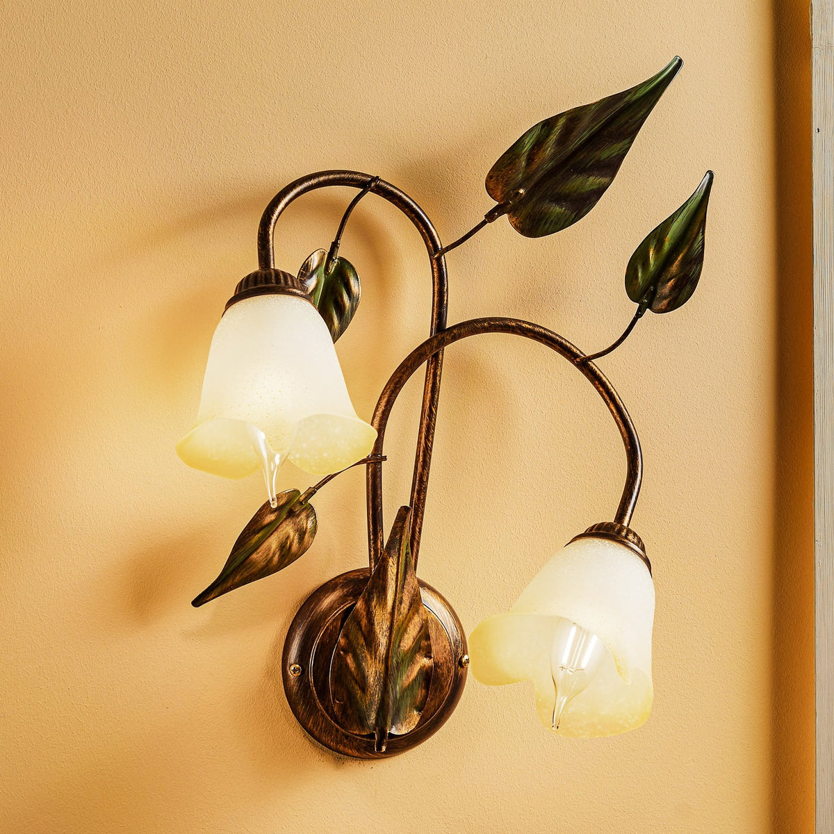 Miranda Wandleuchte Lampe Wandlampe bronze zweiflammig Beleuchtung Wohnraum - 8030626515451