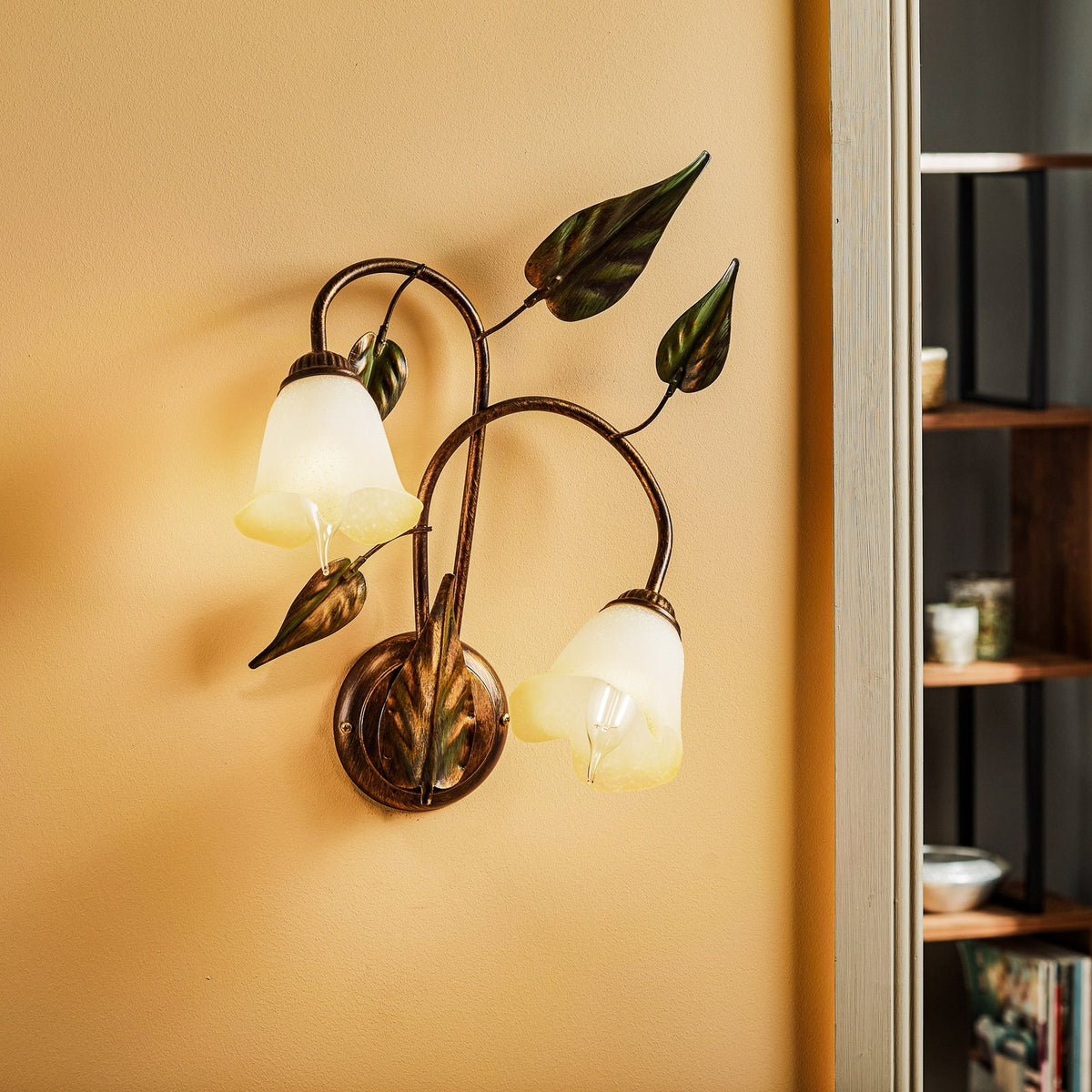 Miranda Wandleuchte Lampe Wandlampe bronze zweiflammig Beleuchtung Wohnraum - 8030626515451