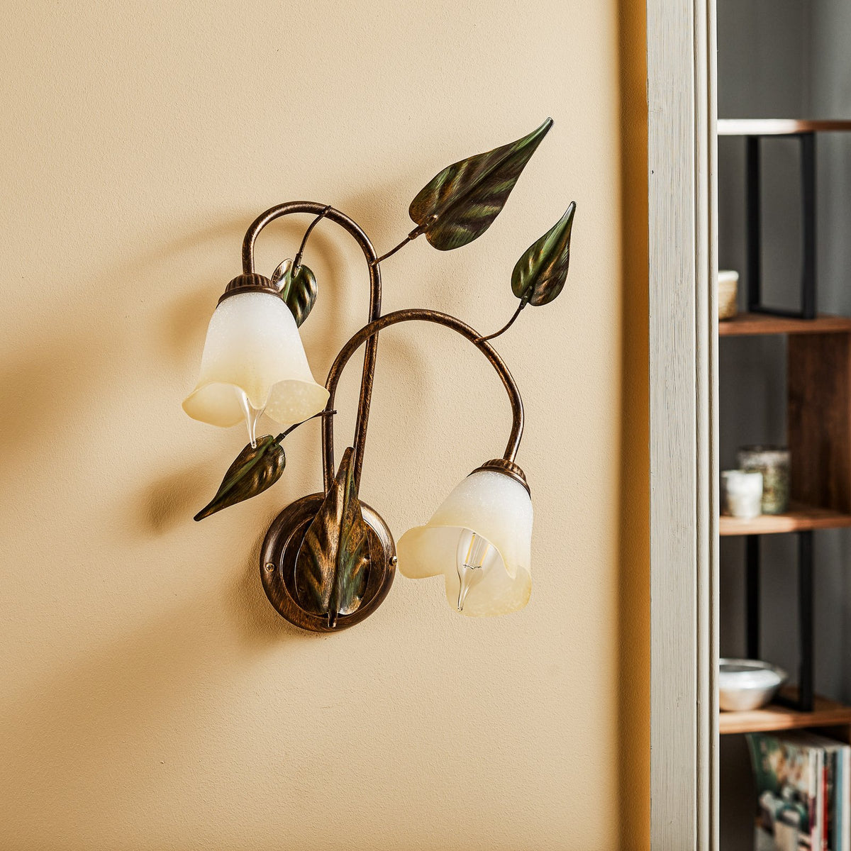 Miranda Wandleuchte Lampe Wandlampe bronze zweiflammig Beleuchtung Wohnraum - 8030626515451
