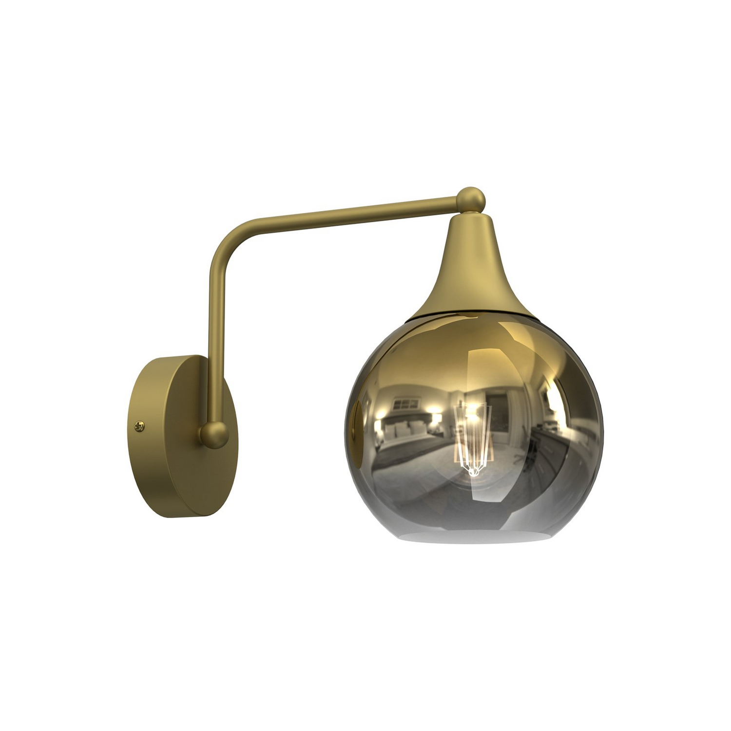 B-Ware Eko Light Wandleuchte Monte Aus Glas Gold Wandlampe Lampe Leuchte Spot Licht - 5902693783992
