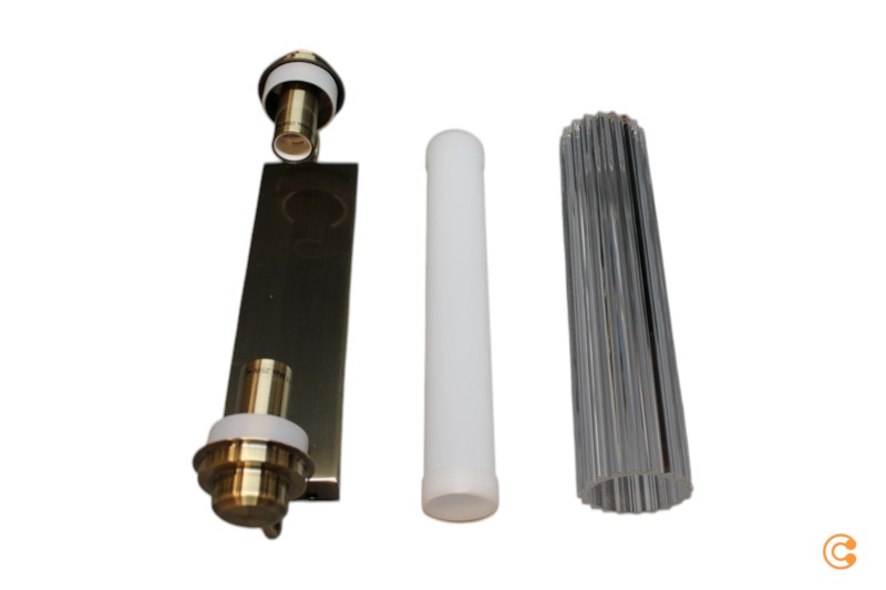 B-Ware Wandleuchte Nimal Double Ip44 Kunststoff Metall Messing Außenwandleuchte Lampe  - 5704924016301