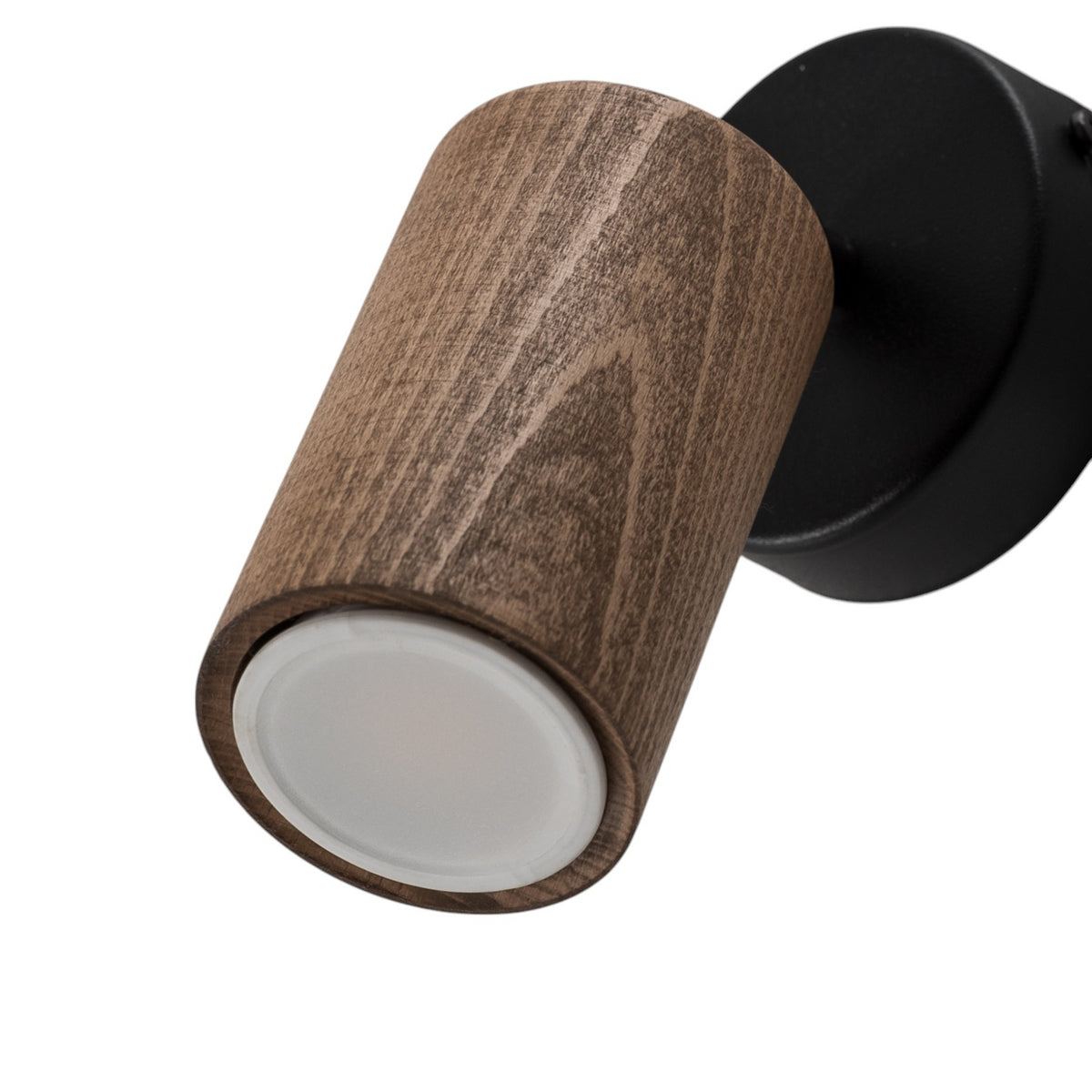 Wandleuchte Nise Wandlampe schwarz Holz Leuchte Lampe Stahl Wohnzimmer GU10 LED - 5907565970494