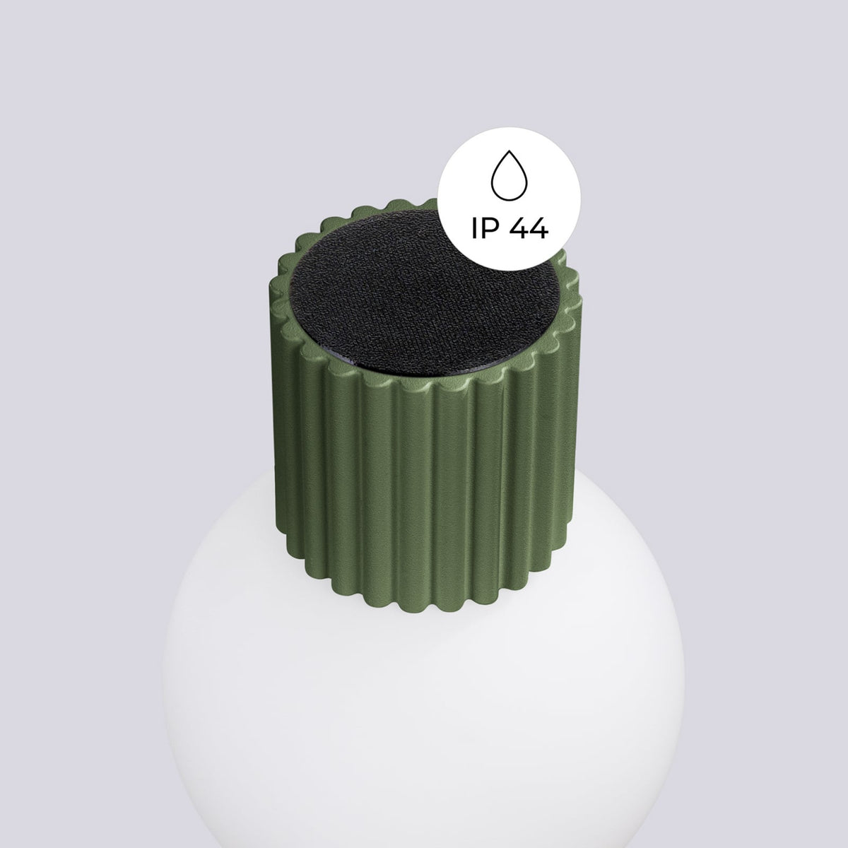 Wandleuchte Wandlampe ORBI Olivgrün Glas Aluminium Badezimmer Leuchte IP44 - 5907073081194