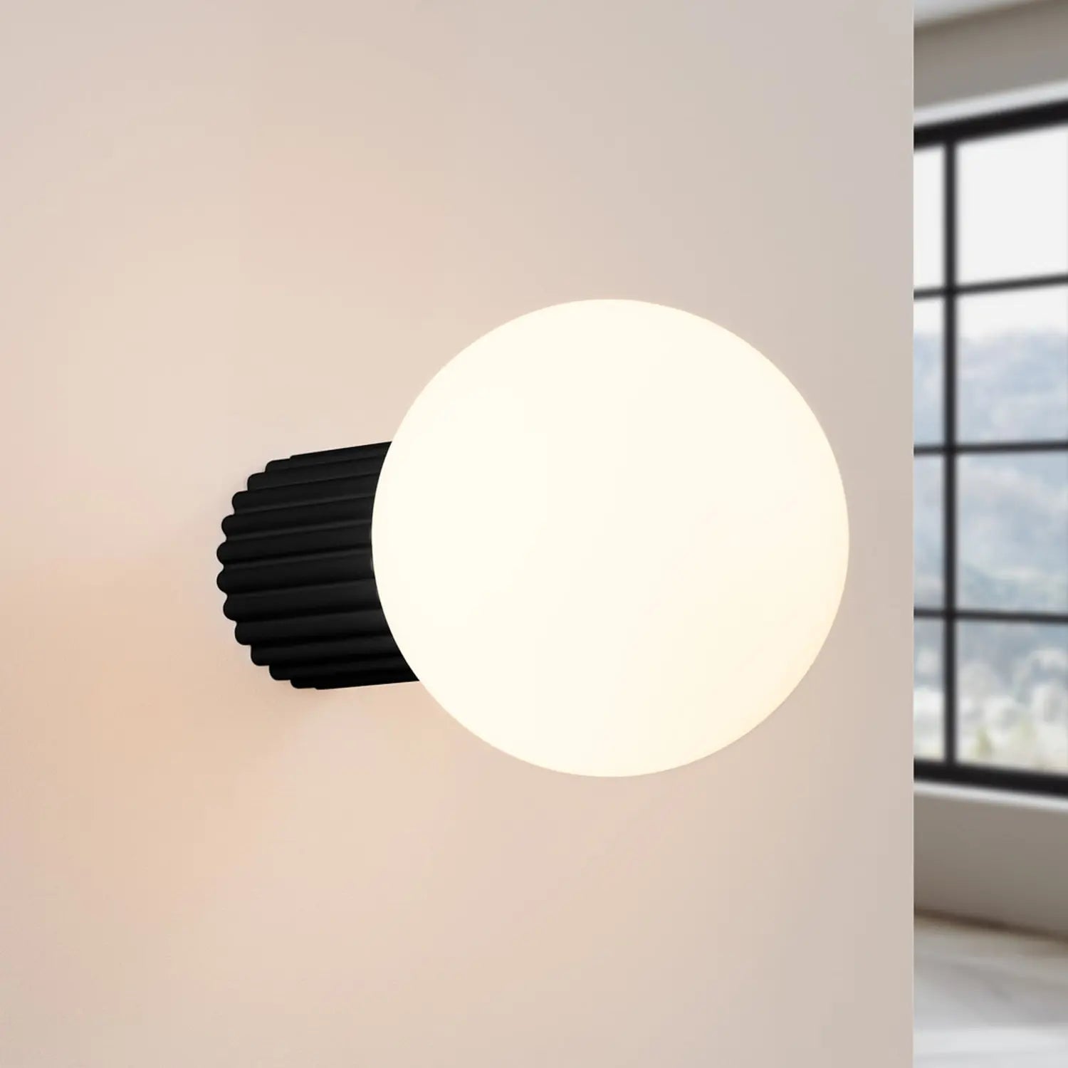 B-Ware Wandleuchte Wandlampe Orbi Schwarz Glas Aluminium Ip44 Badezimmer G9 Led ø 12 Cm - 5907073081163