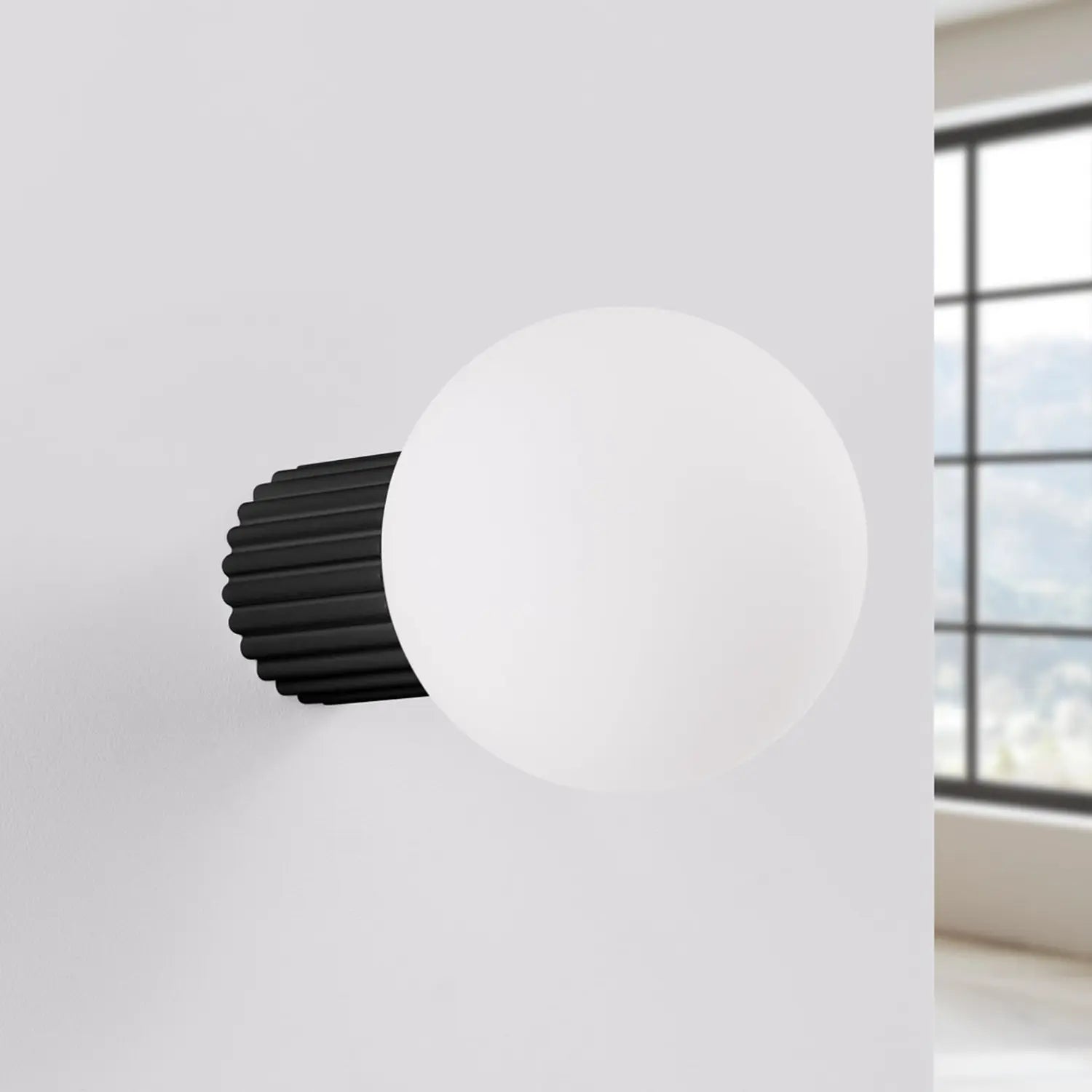 B-Ware Wandleuchte Wandlampe Orbi Schwarz Glas Aluminium Ip44 Badezimmer G9 Led ø 12 Cm - 5907073081163