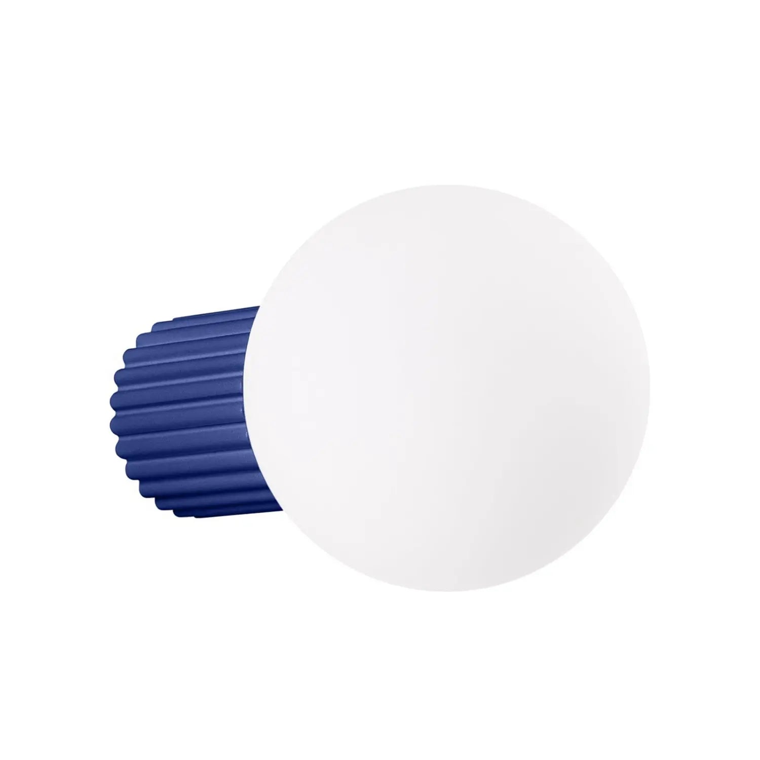 B-Ware Sollux Lighting Wandleuchte Wandlampe Orbi Glas Aluminium Marineblau Weiß - 5907073081200