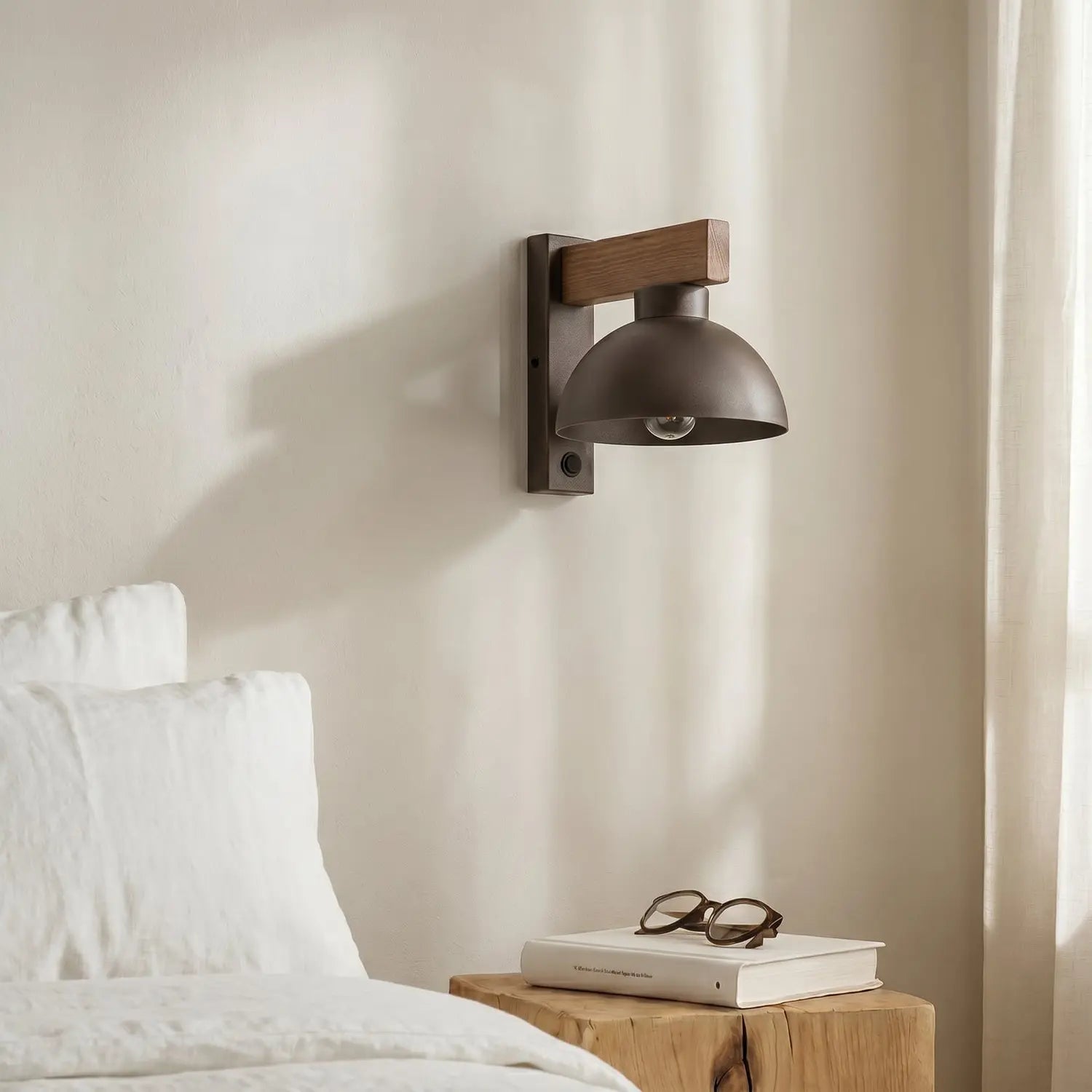 B-Ware Wandleuchte Wandlampe Oslo Metall Braun E27 Schalter 20 Cm Hoch79 - 5901780562793
