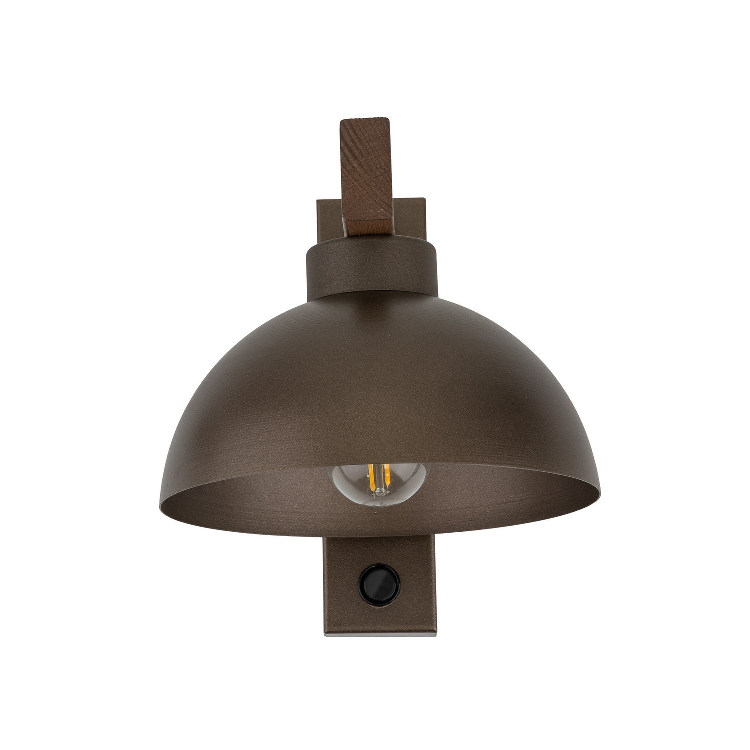 B-Ware Wandleuchte Wandlampe Oslo Metall Braun E27 Schalter 20 Cm Hoch79 - 5901780562793