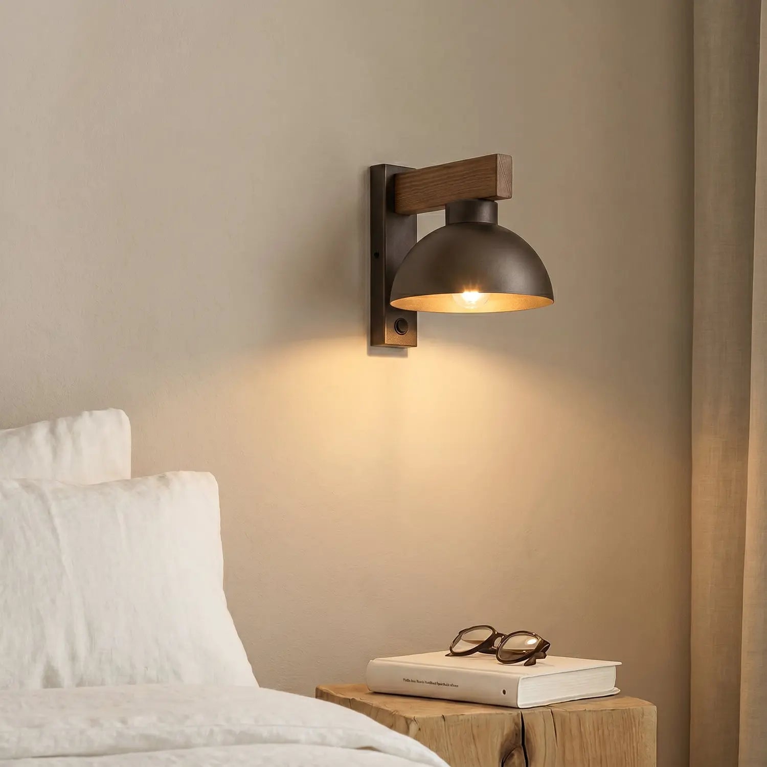 B-Ware Wandleuchte Wandlampe Oslo Metall Braun E27 Schalter 20 Cm Hoch79 - 5901780562793