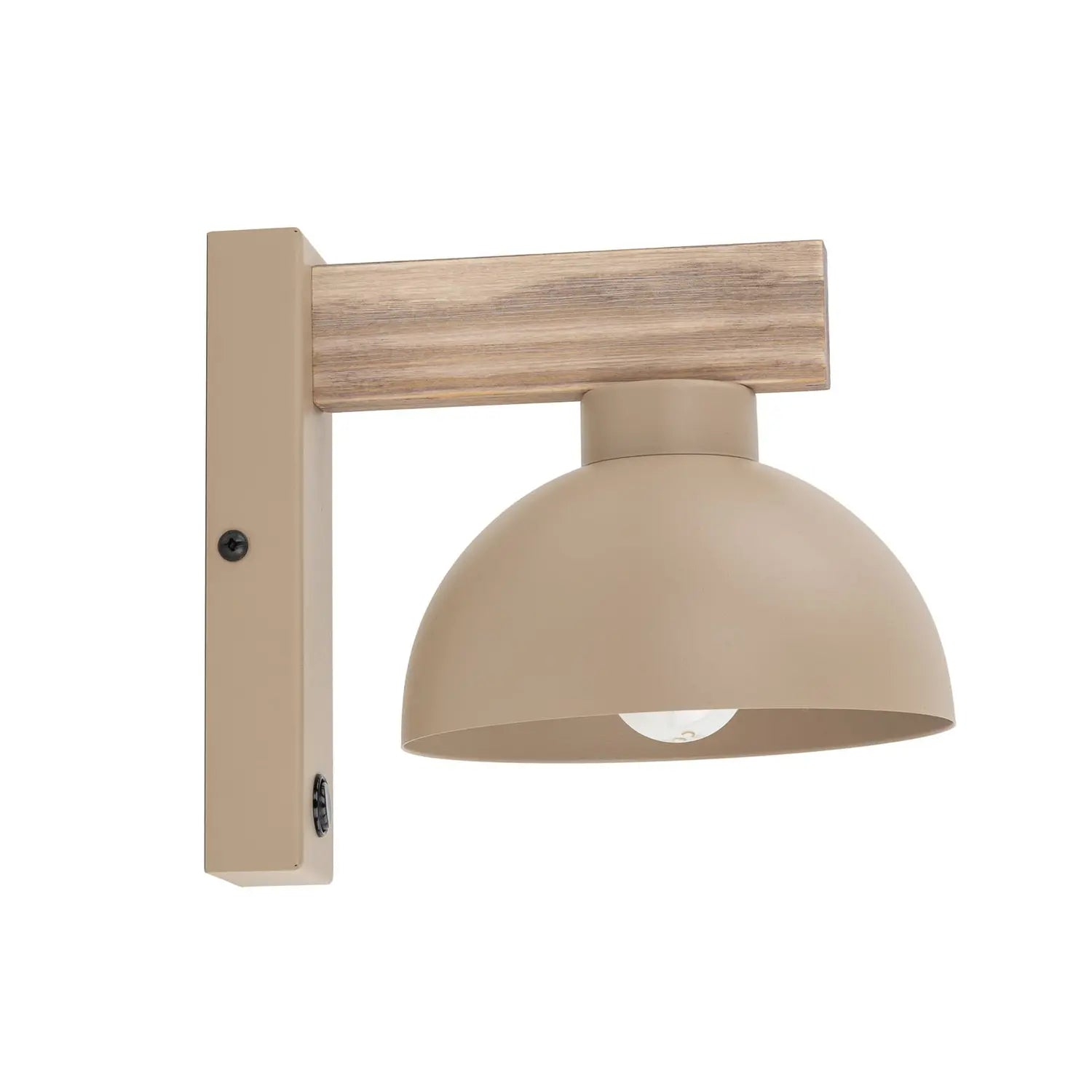 B-Ware Wandleuchte Wandlampe Oslo Sandfarben Metall Leuchte Lampe Licht Mit Schalter - 5906135110094