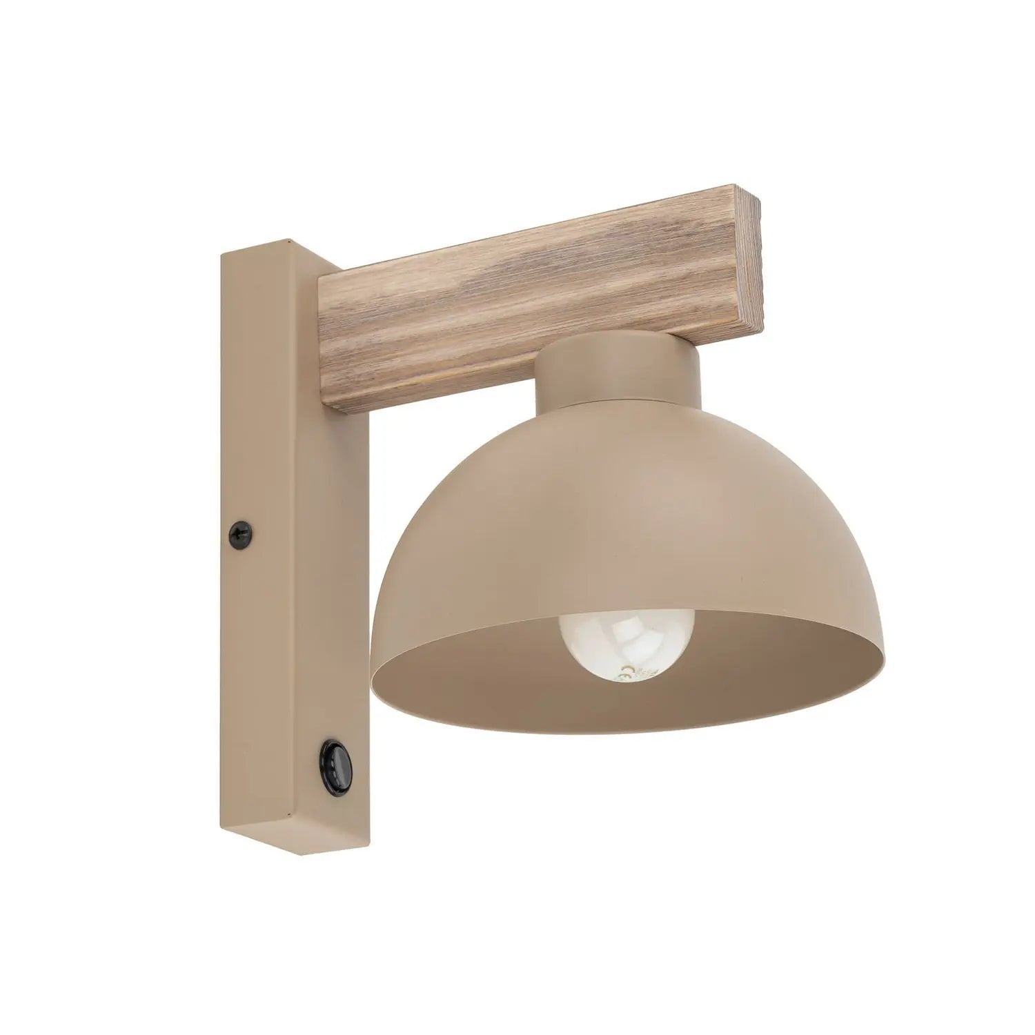 B-Ware Wandleuchte Wandlampe Oslo Sandfarben Metall Leuchte Lampe Licht Mit Schalter - 5906135110094