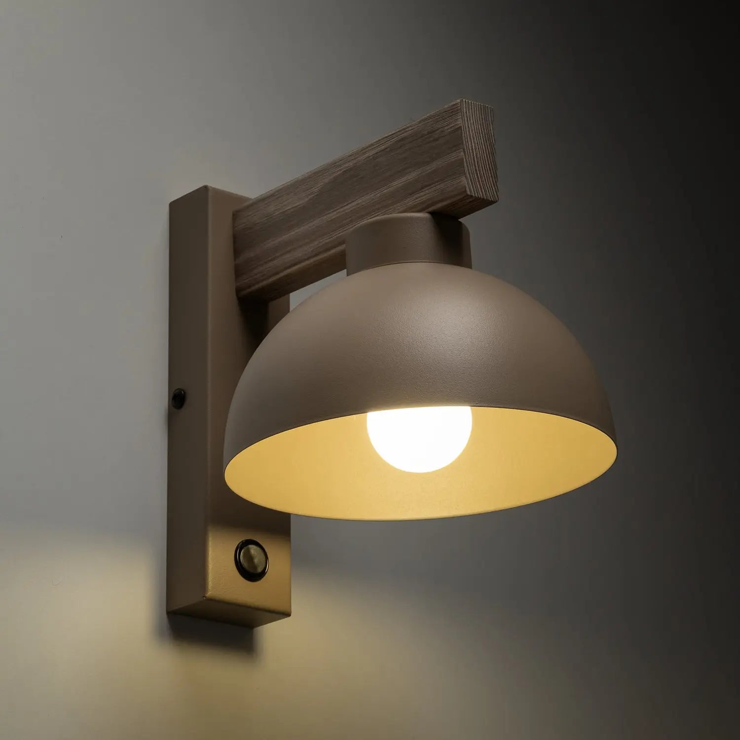 B-Ware Wandleuchte Wandlampe Oslo Sandfarben Metall Leuchte Lampe Licht Mit Schalter - 5906135110094