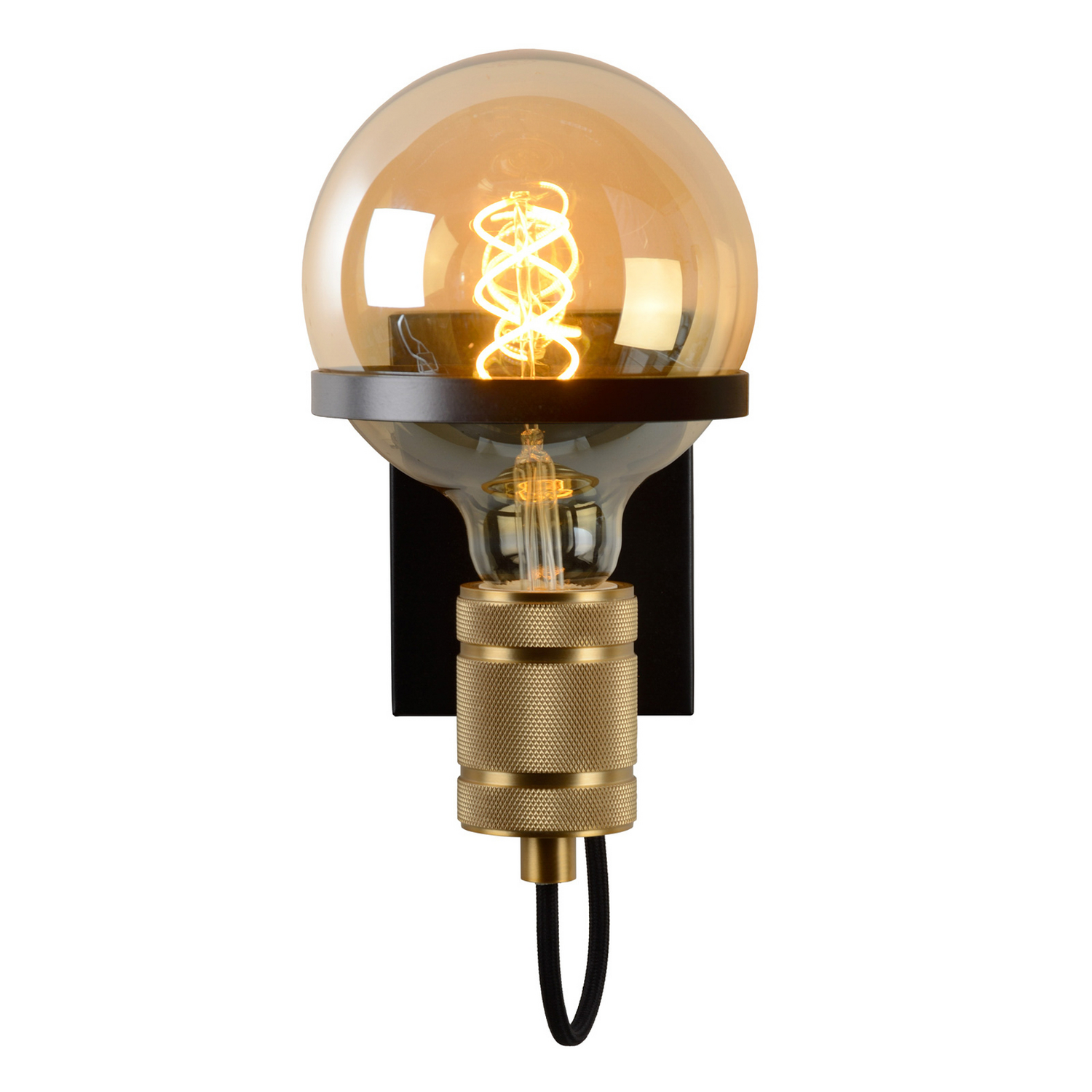 B-Ware Lucide Wandleuchte Ottelien Schwarz/Gold Wandlampe Leuchte Spot Lampe Licht - 5411212302458
