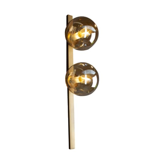 B-Ware Eco Light Wandleuchte Pluto Wandlampe Flurleuchte Lampe 2 Flammig Gold 2 Stück - 4250294317124
