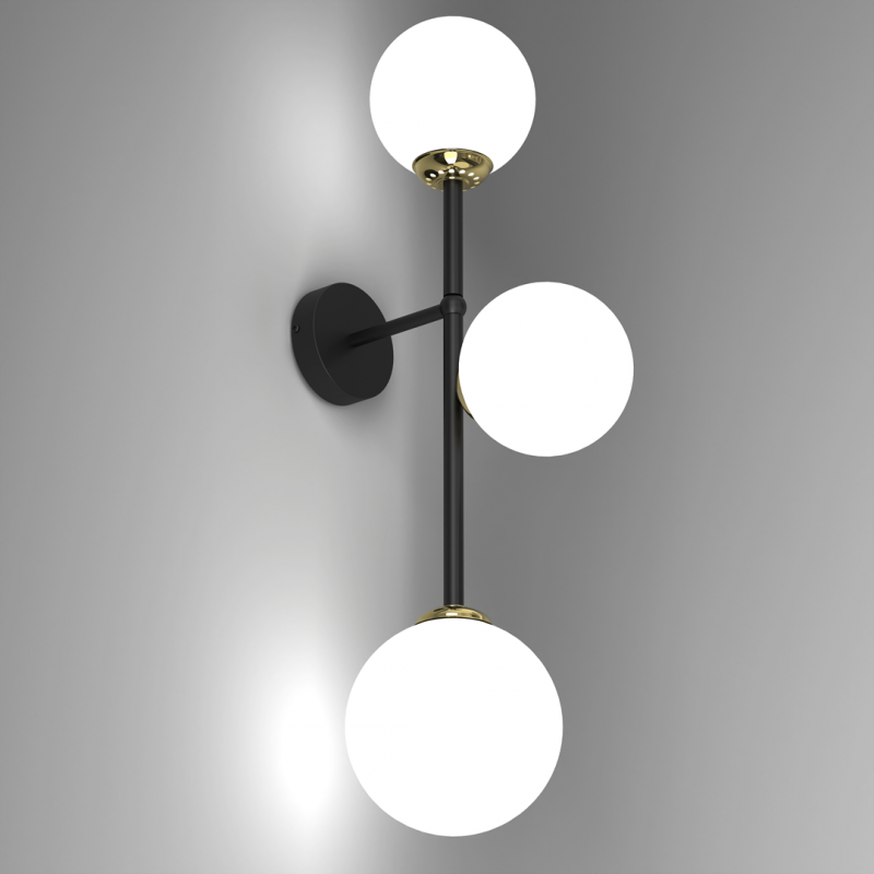 Eko Light Moderne Wandleuchte Pop Wandlampe Wandlicht 3 Glaskugeln 3x E14 Mlp7844 B-Ware - 5902693778448