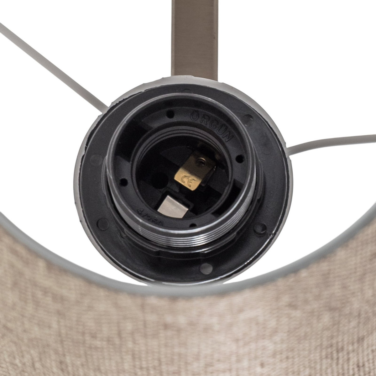 Profil Wandleuchte Wandlampe gold creme Metall Textil Höhe 30 cm Wohnzimmer Flur - 8684283481408