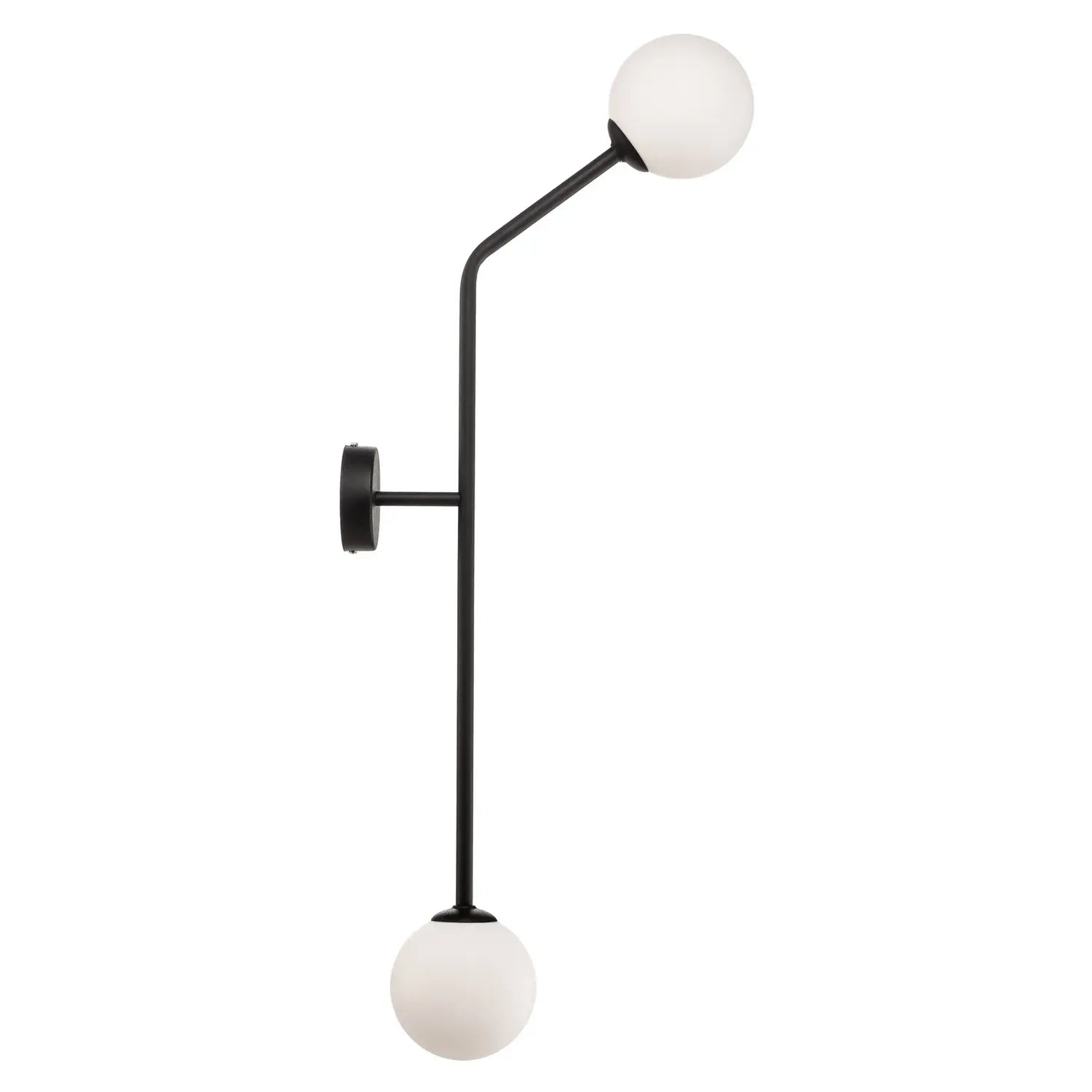 B-Ware Wandleuchte Pure Wandlampe Schwarz Metall Glas Zweiflammig Senkrecht Dimmbar - 5904798652487