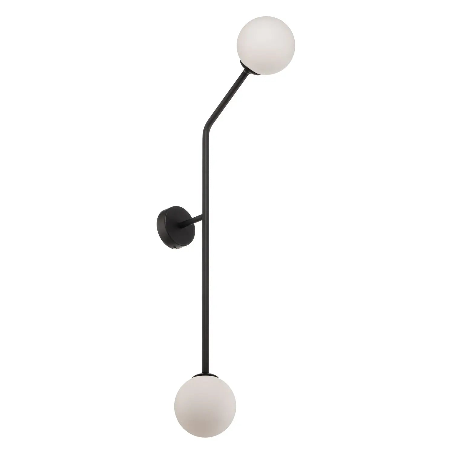 B-Ware Wandleuchte Pure Wandlampe Schwarz Metall Glas Zweiflammig Senkrecht Dimmbar - 5904798652487