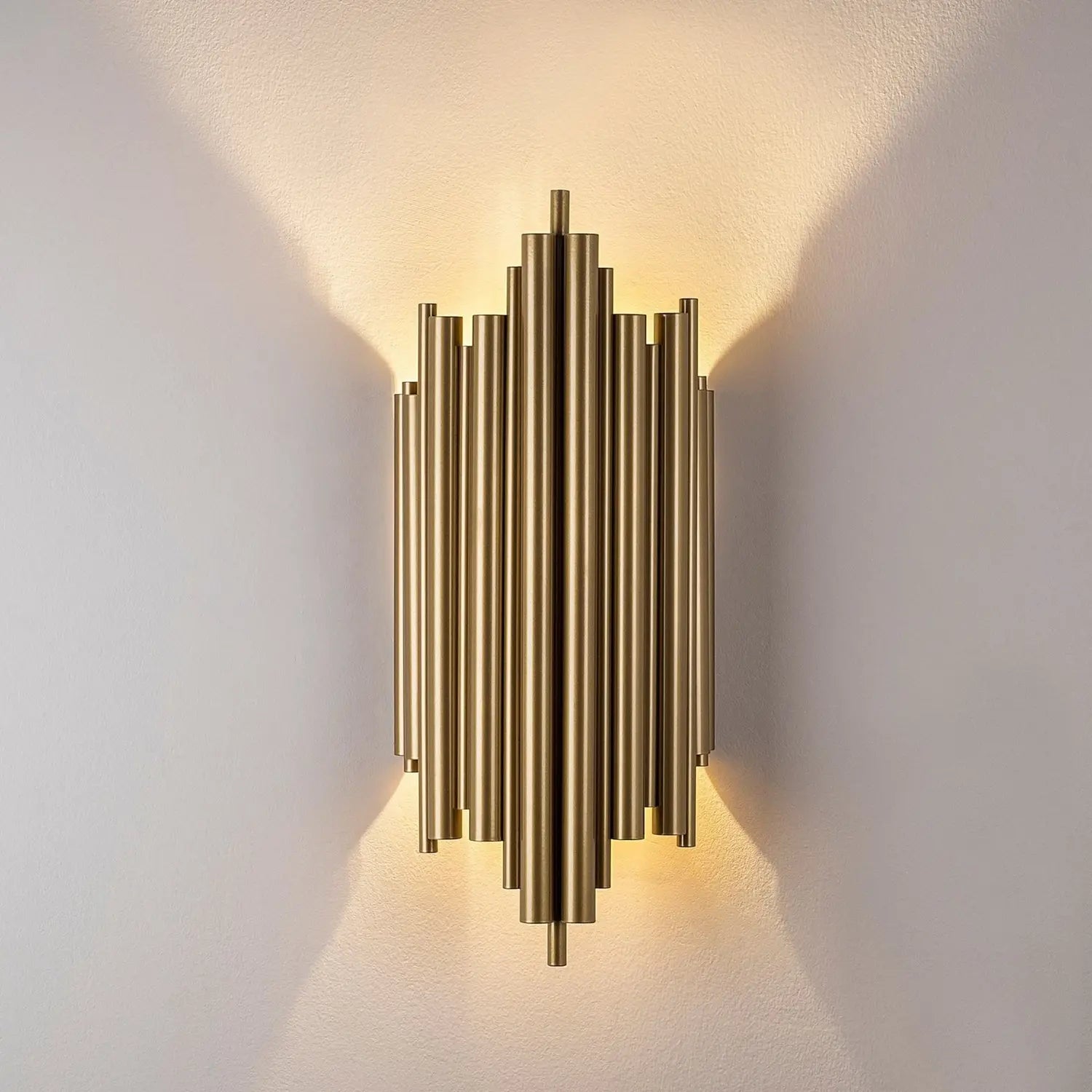 B-Ware Wandleuchte Reis 13341 Goldfarben Metall Höhe 50 Cm Wandlampe Lampe Leuchte Spot - 8683743823956