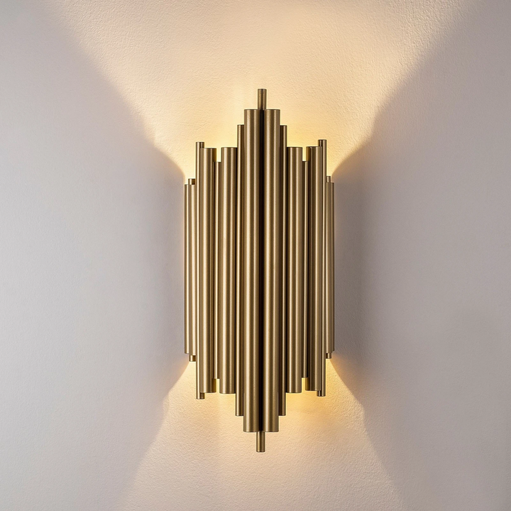 Wandleuchte Reis 13341 Goldfarben Metall Höhe 50 Cm Wandlampe Lampe Leuchte Spot B-Ware - 8683743823956