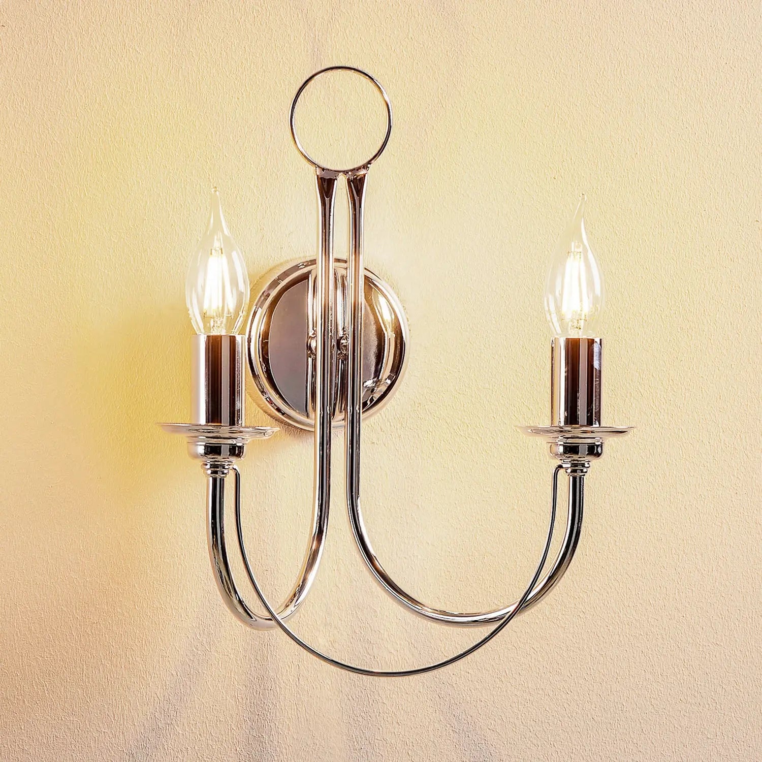 B-Ware Domiluce Wandleuchte Wandlampe Retro Chrom Schalter 2 Flammig E27 Led Leuchte990