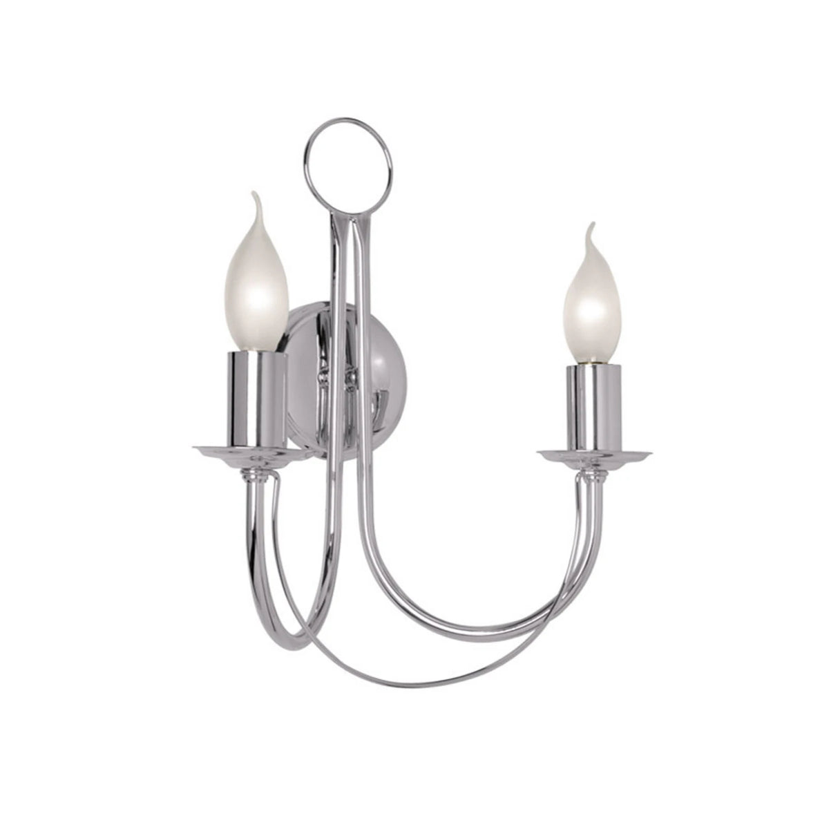 Domiluce Wandleuchte Wandlampe Retro chrom Schalter 2-flammig E27 LED Leuchte990 - 5900108019940