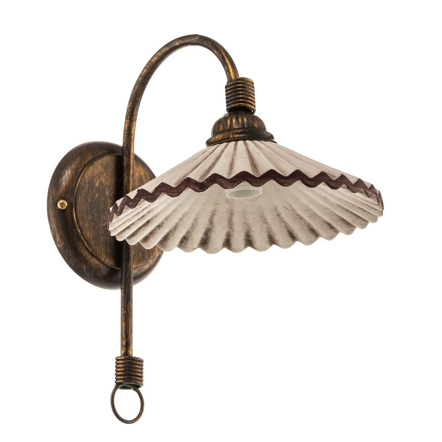 B-Ware Euluna Wandleuchte Rosina Wandlampe Lampe Leuchte Keramikschirm Ip20 Bronze Rosa - 8030626514324