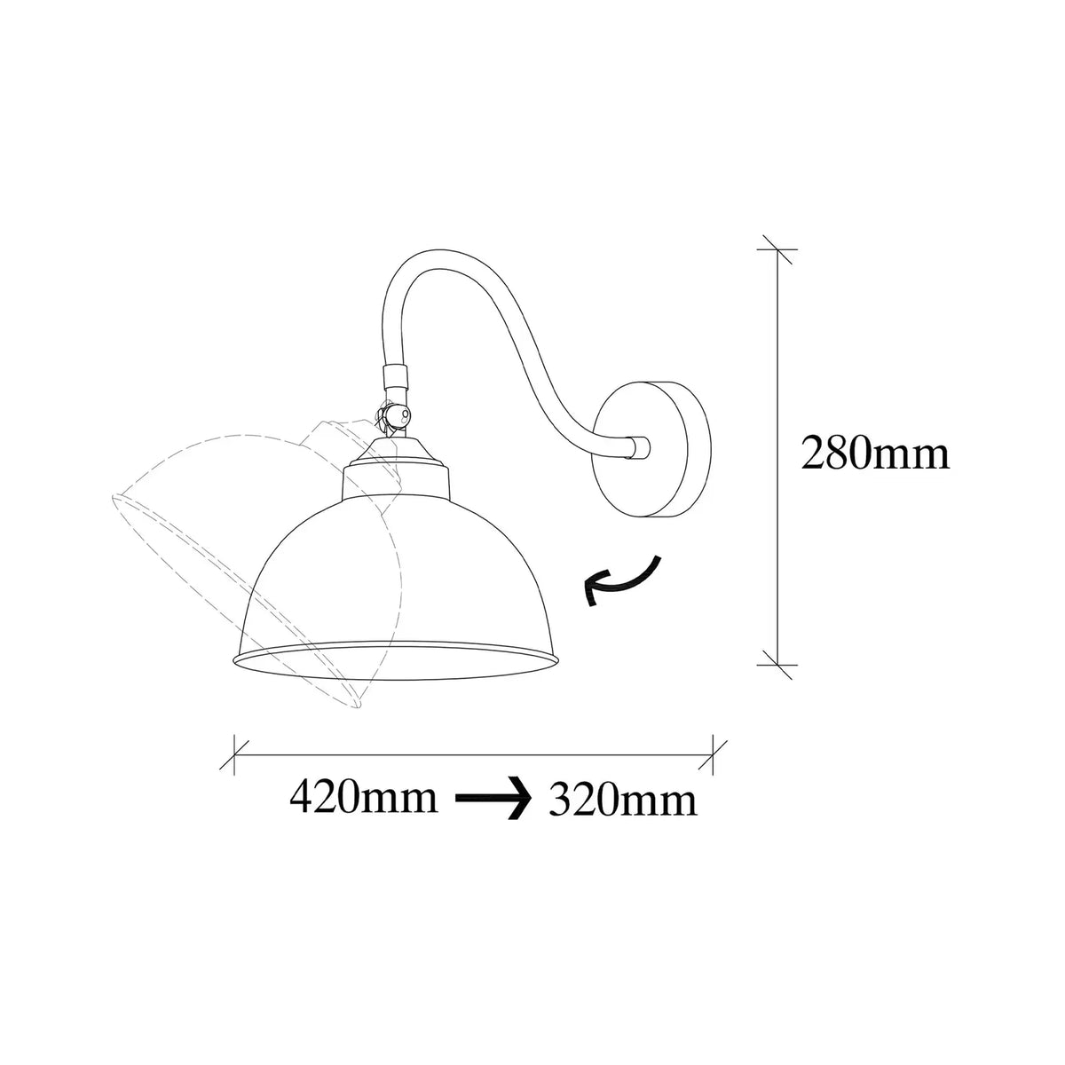 Opviq Wandleuchte Saglam 3742 LED Wandlampe dimmbar schwarz justierbar 21x28cm - 8681875467949