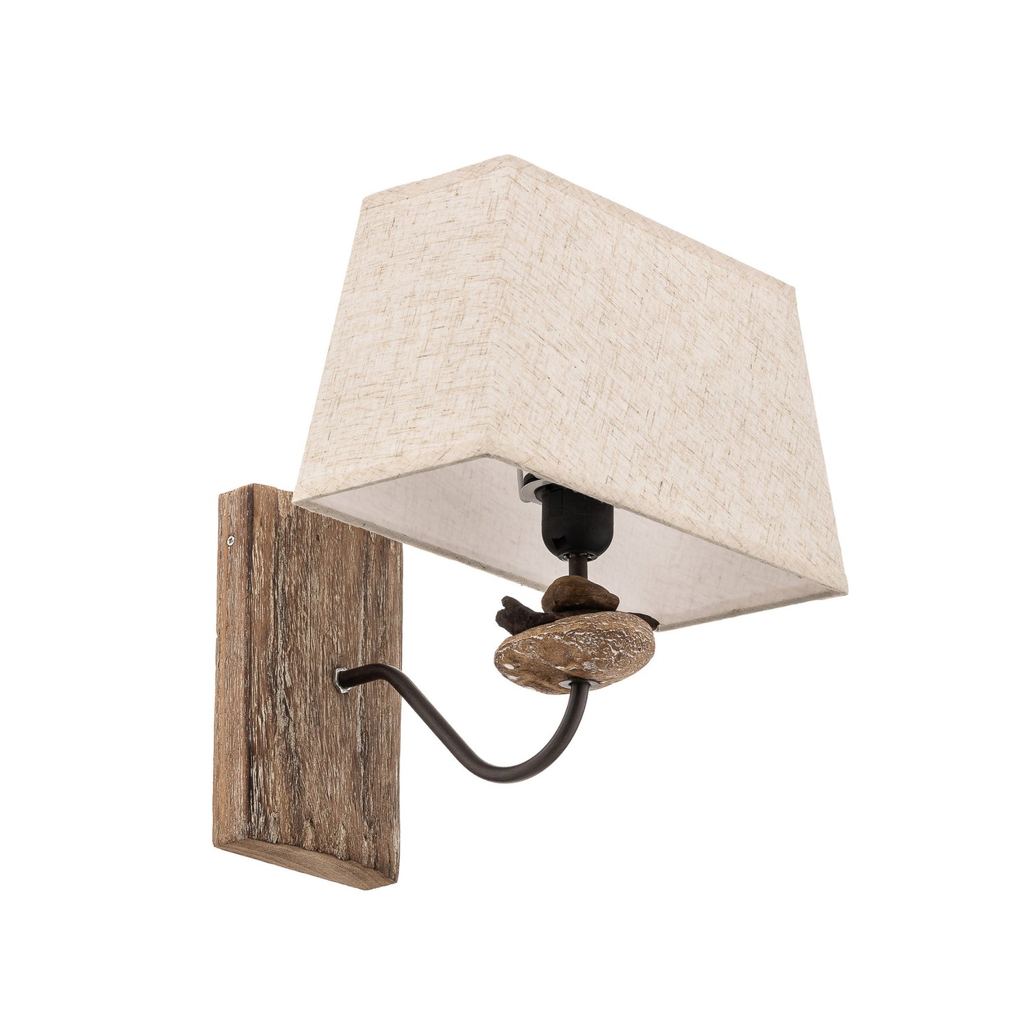 B-Ware Euluna Wandleuchte Seregon Mit Steindekor Und Stoffschirm Wandlampe Bettlampe427 - 8030626531192