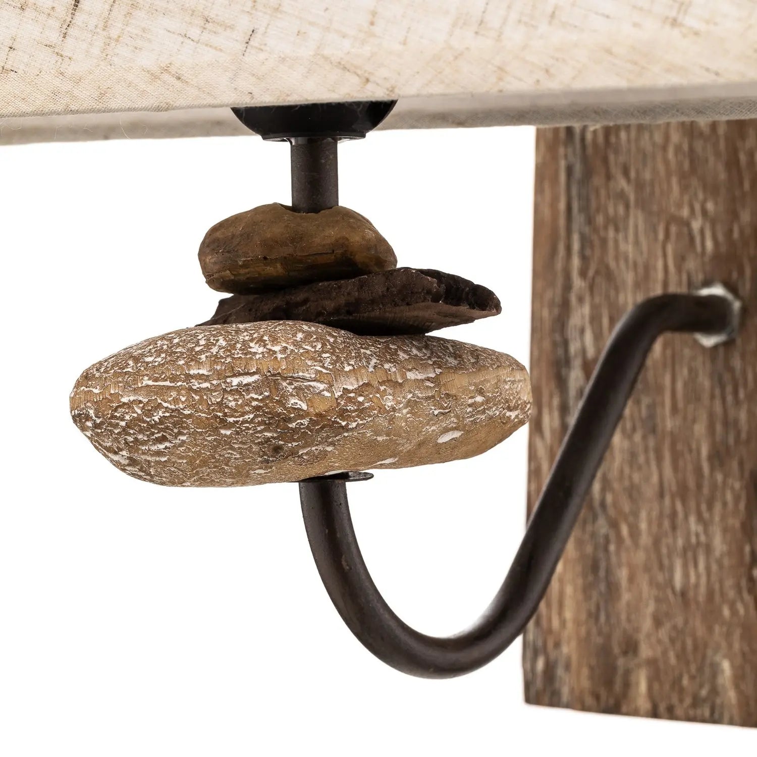 B-Ware Euluna Wandleuchte Seregon Mit Steindekor Und Stoffschirm Wandlampe Bettlampe427 - 8030626531192