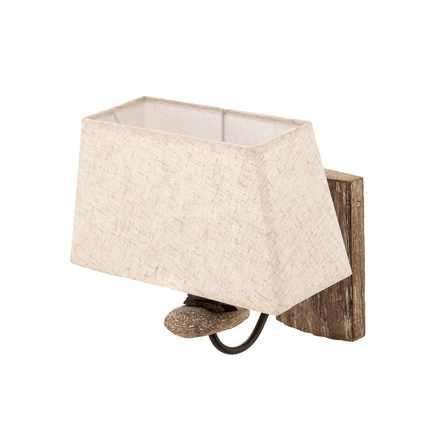 B-Ware Euluna Wandleuchte Seregon Mit Steindekor Und Stoffschirm Wandlampe Bettlampe427 - 8030626531192
