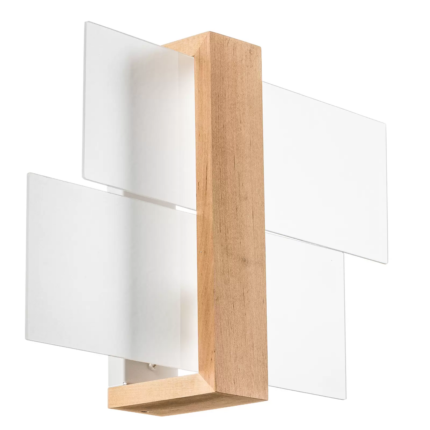 B-Ware Wandleuchte Shifted 1 Glas Helles Holz Wandlampe Lampe Leuchte E27 Siehe Text - 5903282729445