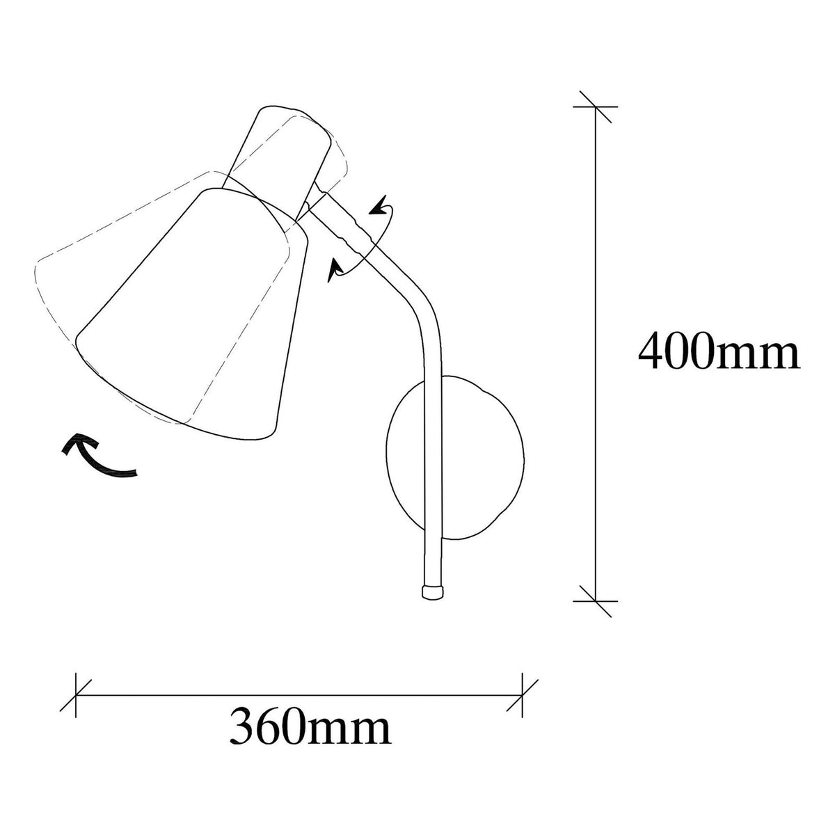 Wandleuchte Sivani MR-663 gold antik Metall Ø 15 cm Wandlampe Lampe Leuchte Spot - 8681875638714